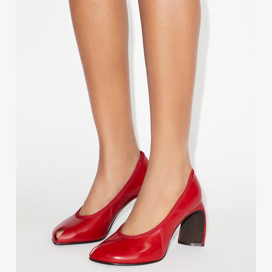 Tory Burch Peep-Toe Pump RED SKY