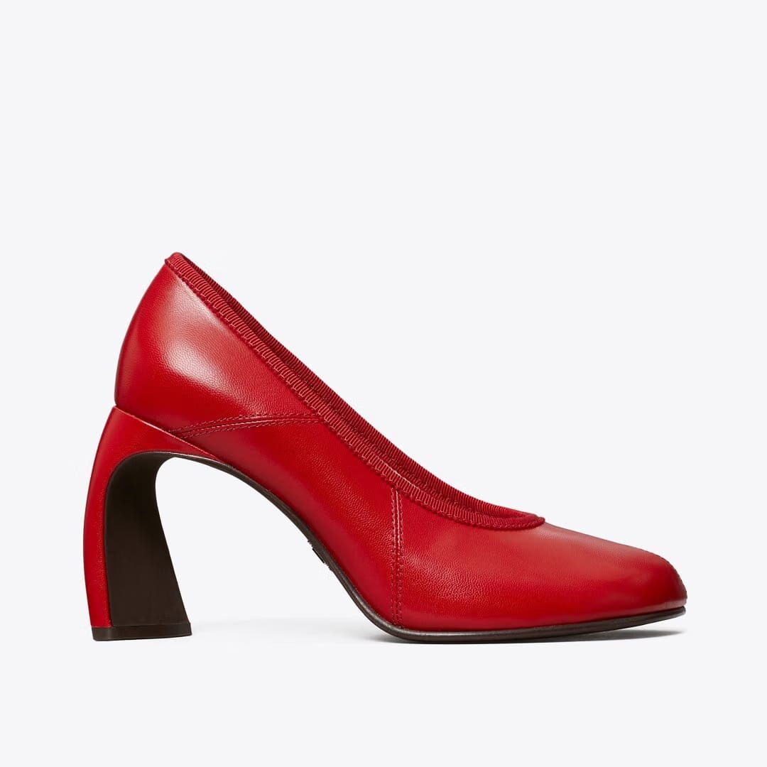 Tory Burch Peep-Toe Pump RED SKY