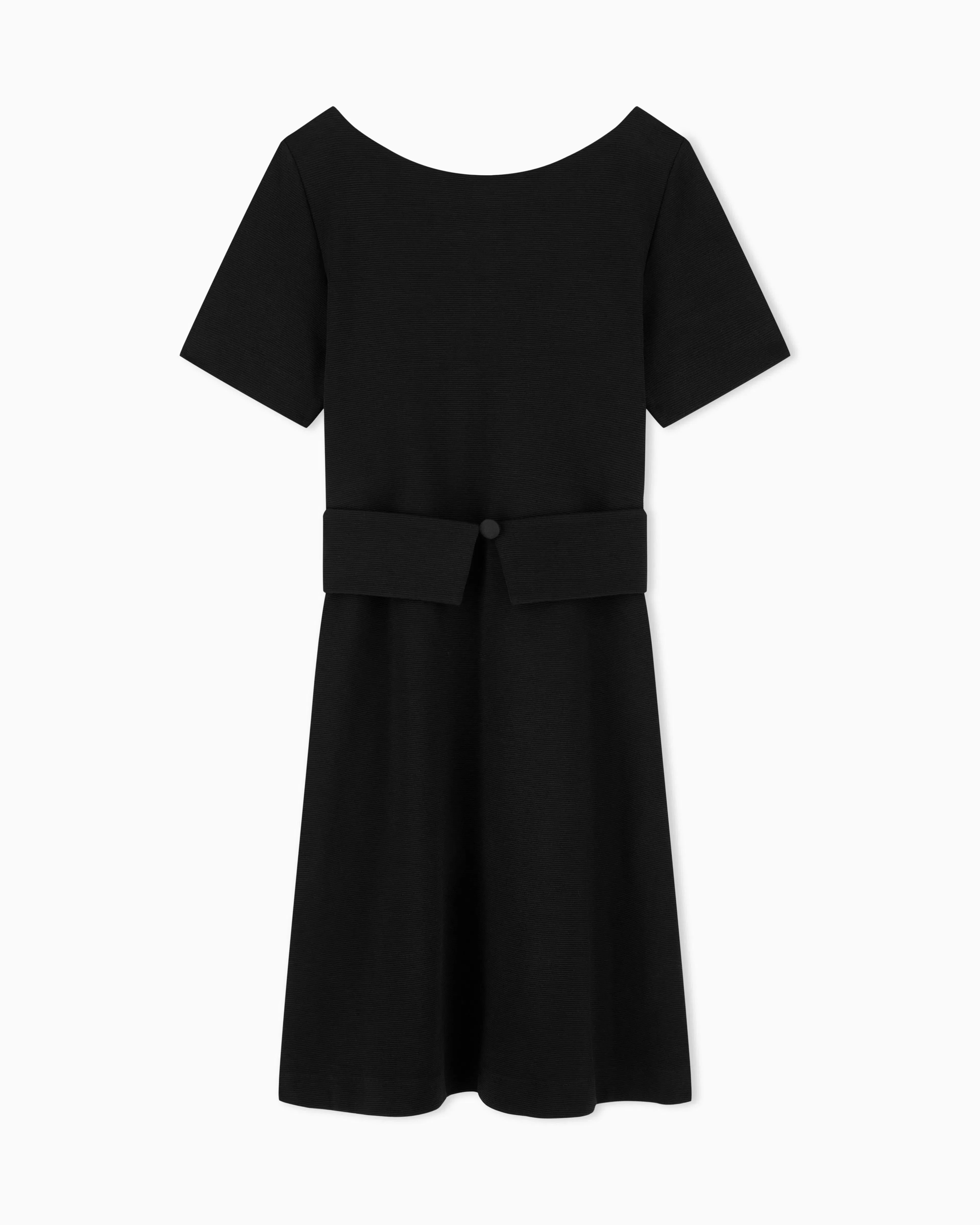 Emporio Armani Ottoman jersey flared dress