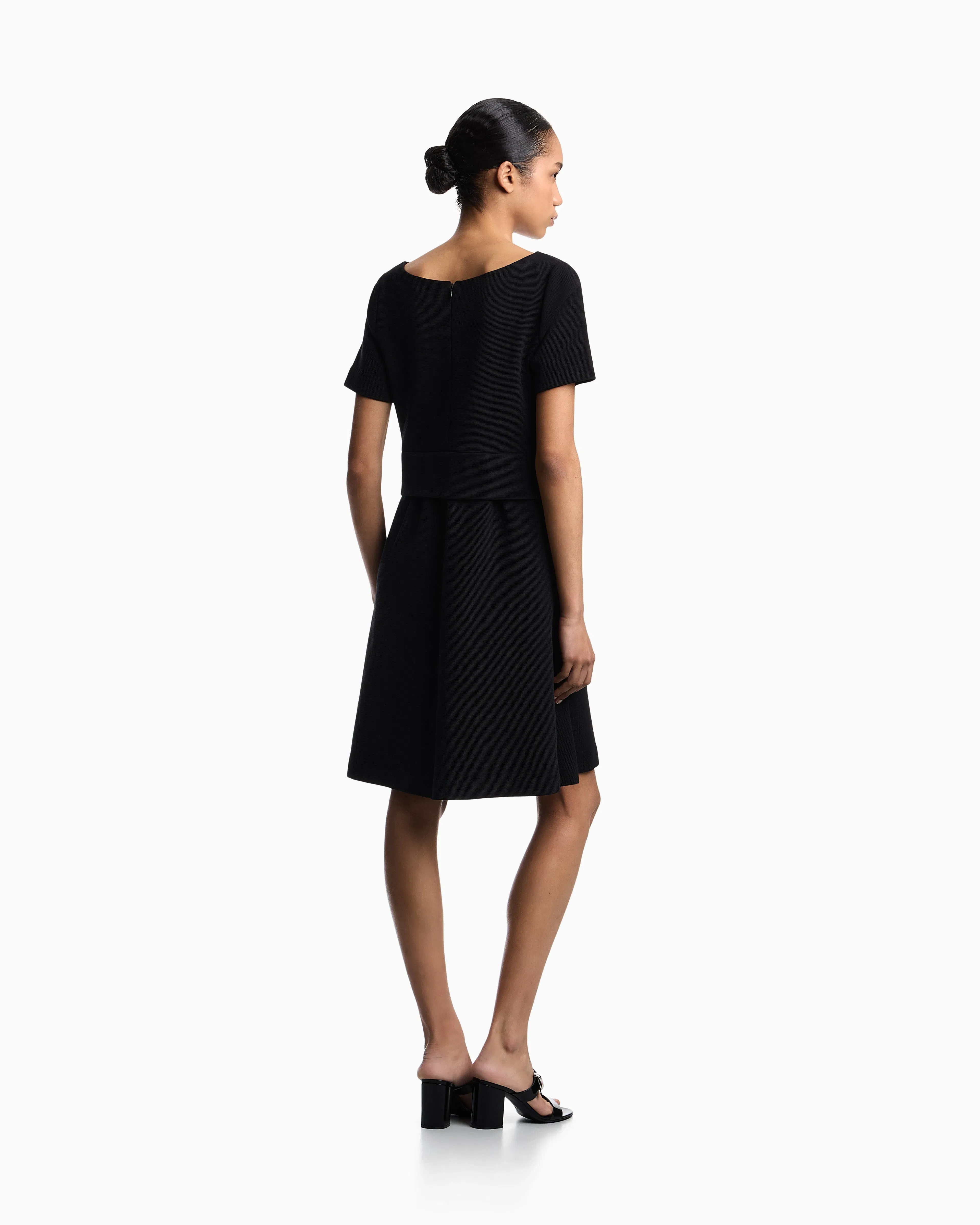 Emporio Armani Ottoman jersey flared dress