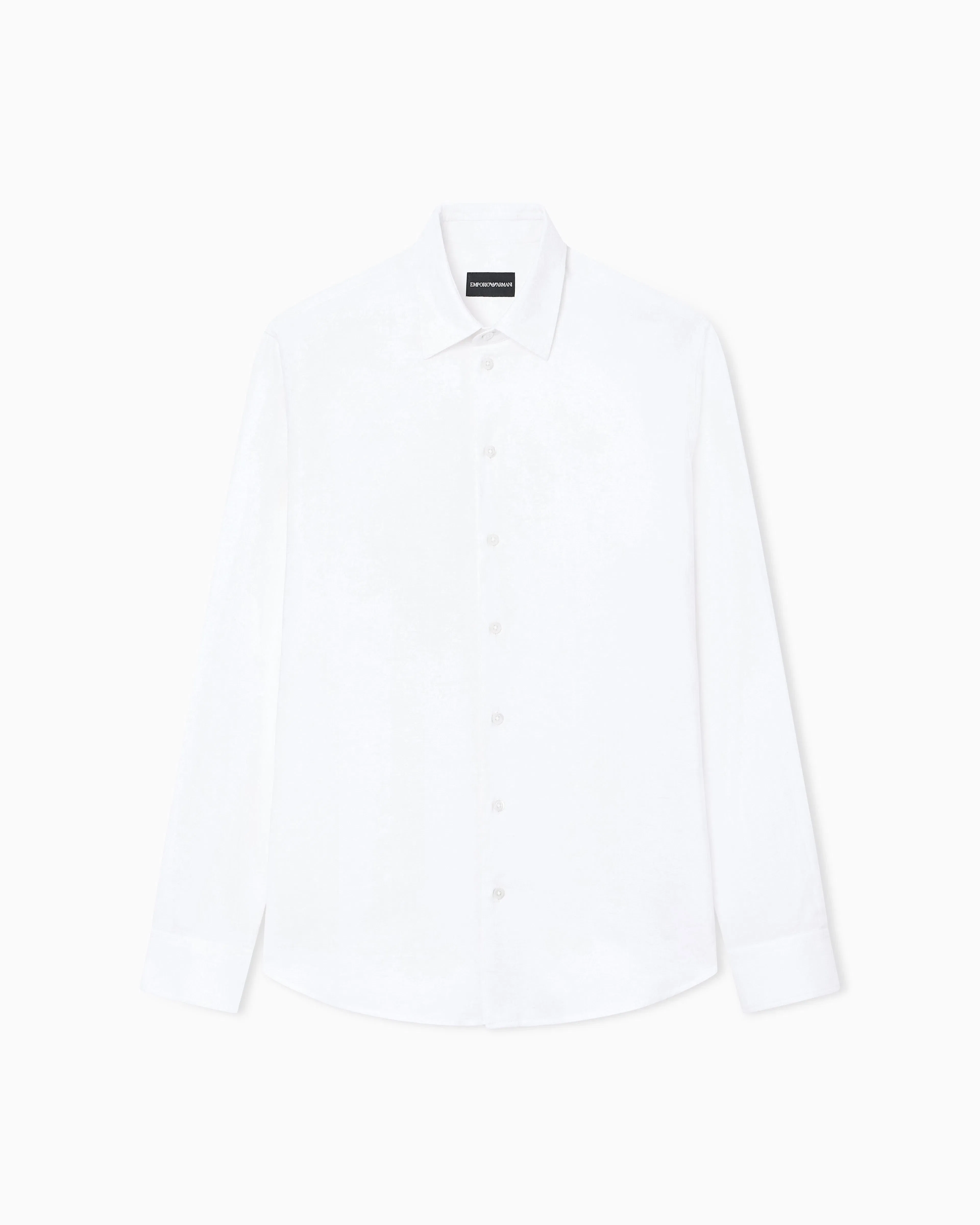 Emporio Armani Textured linen blend shirt