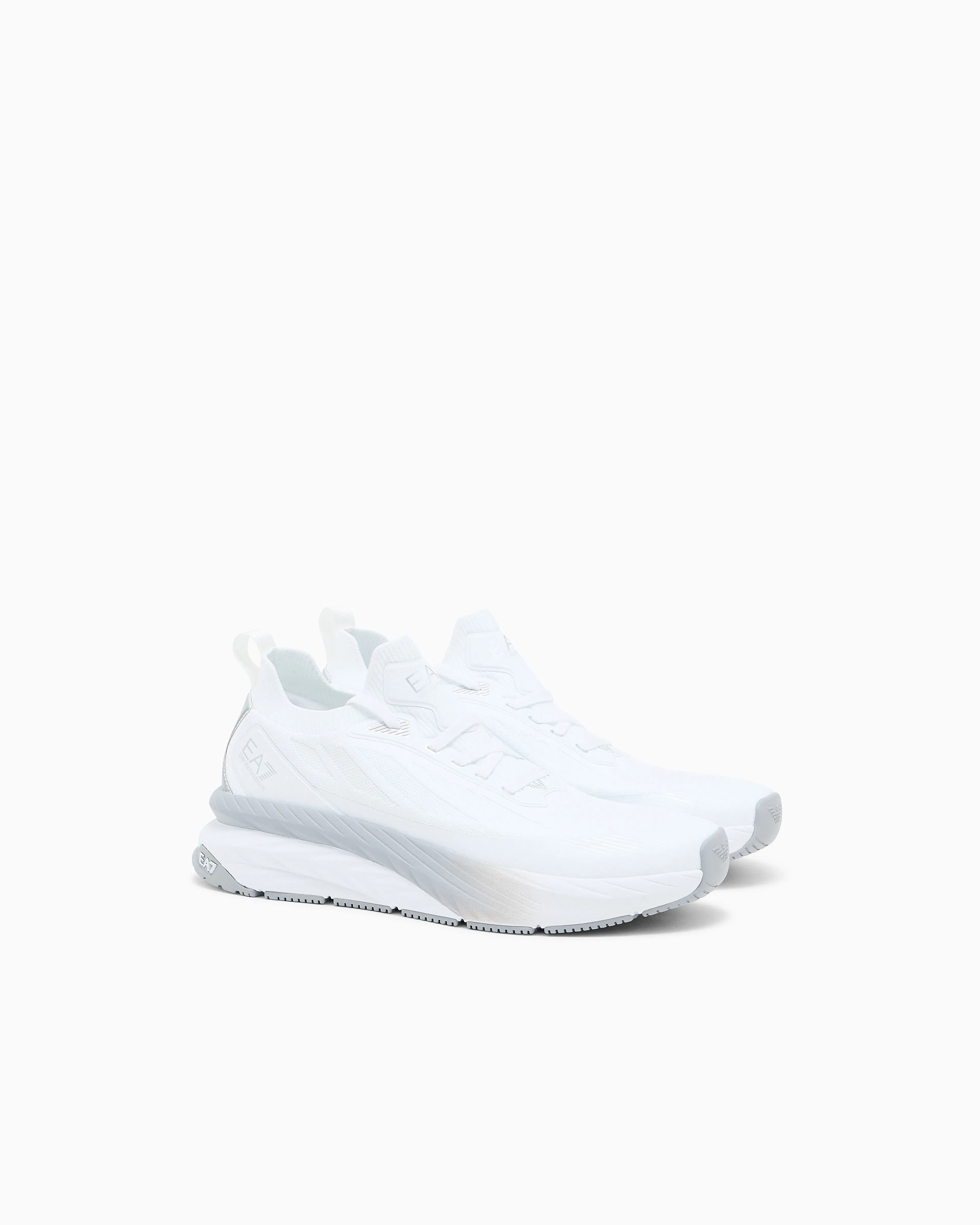 Ea7 Crusher Sonic Knit Sneakers White