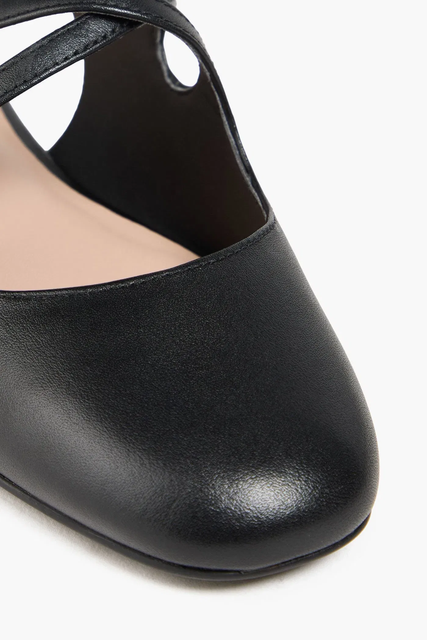 Stuart Weitzman Clover Leather Slingback Flats Black Women's