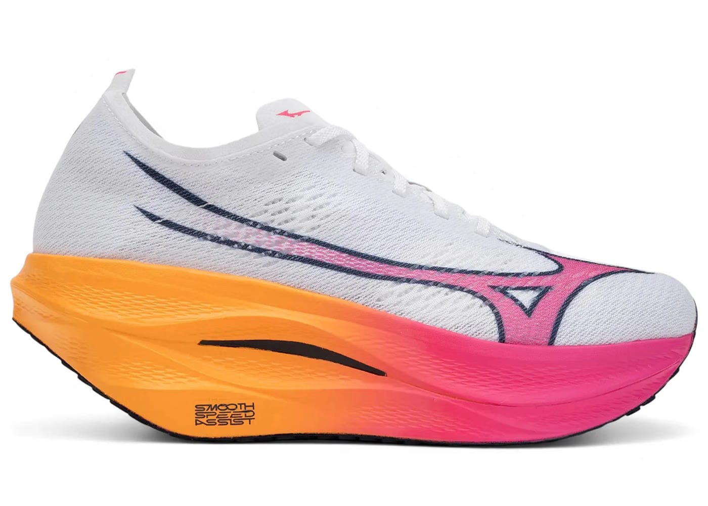 Mizuno Wave Rebellion Pro 3 White Pink Tetra Tang Orange