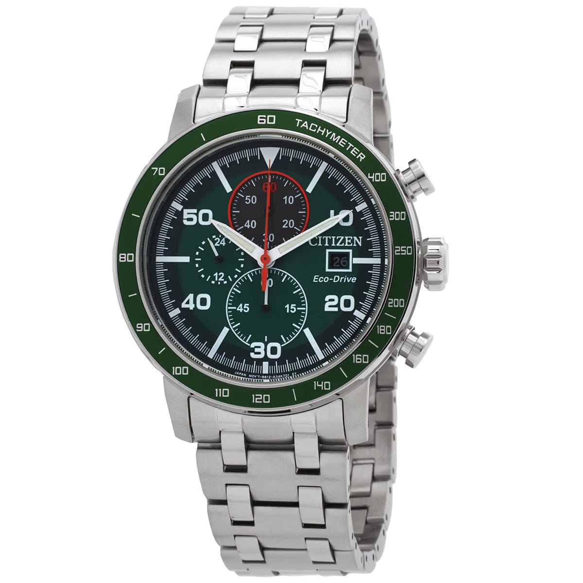 Citizen Brycen Chronograph Eco-Drive Green Dial Mens Watch
