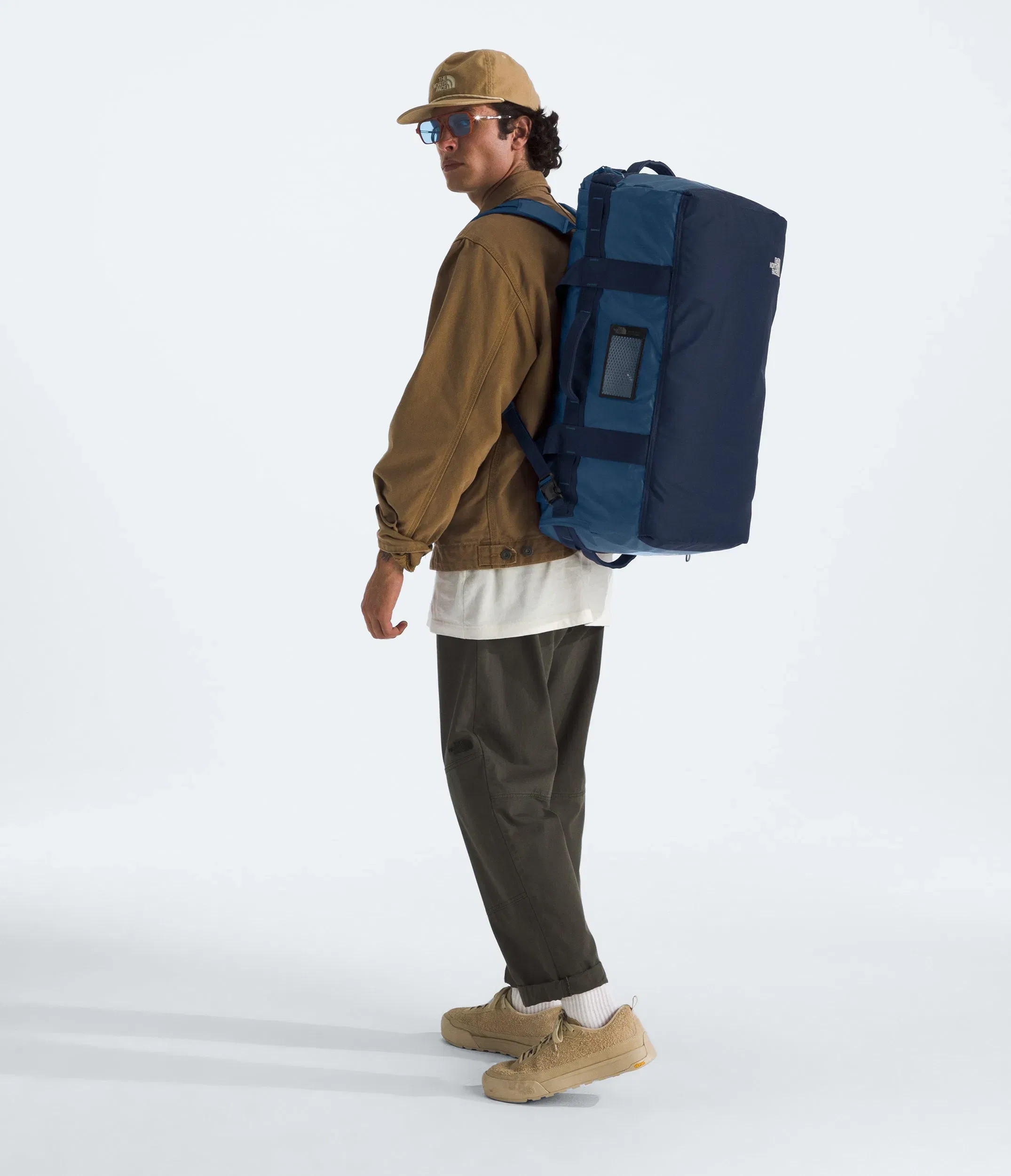 The North Face Base Camp™ Voyager Duffel—62L Shady Blue