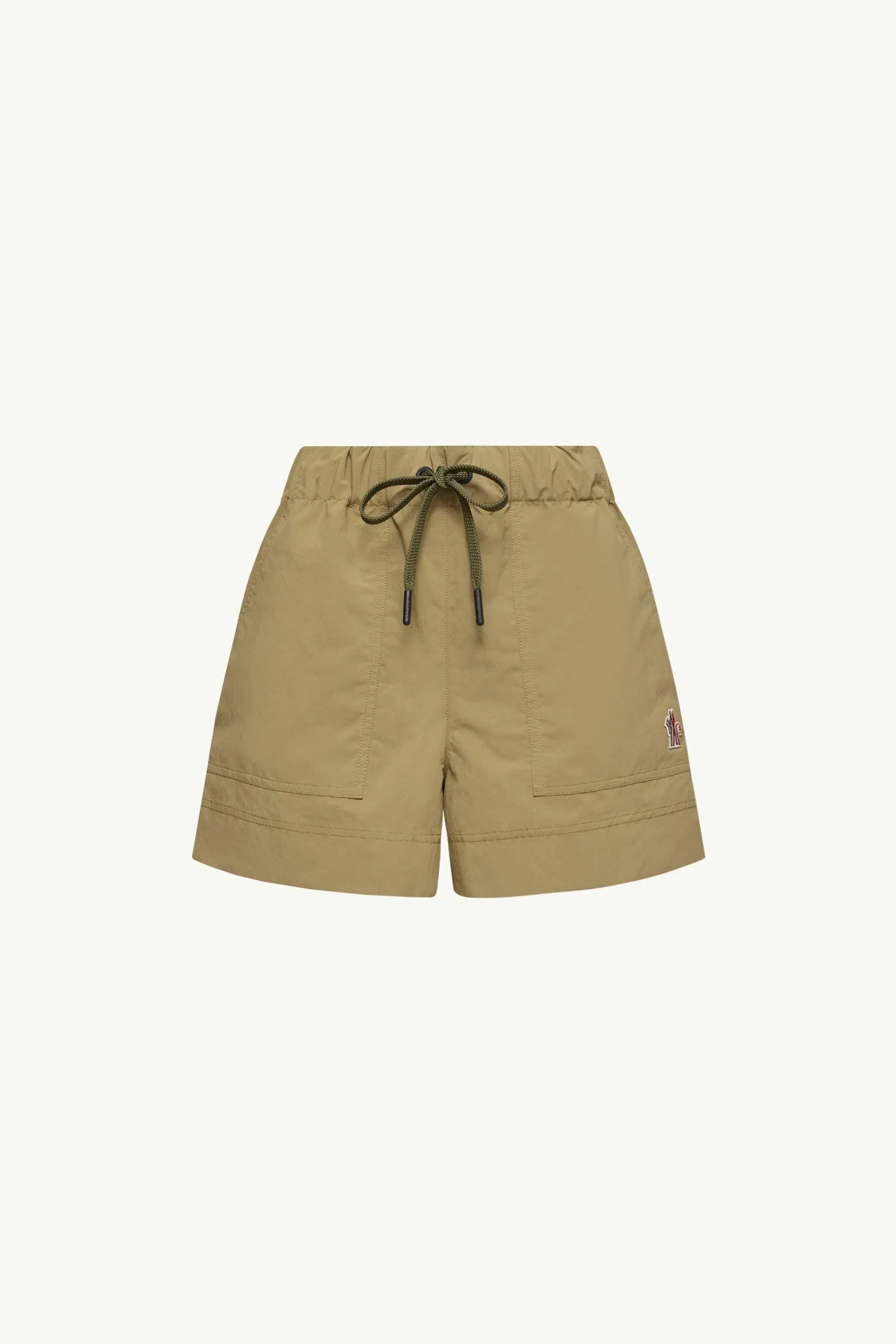 Moncler Technical Froissé Shorts Khaki Khaki