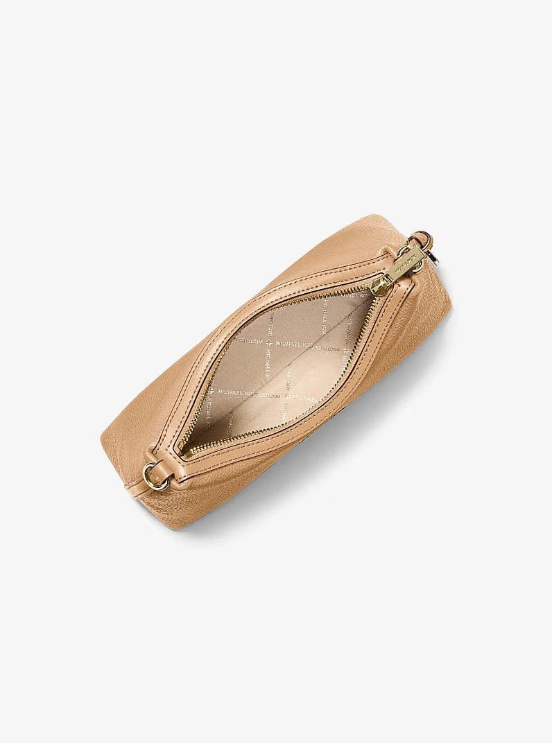 Michael Kors Sammy Small Pebbled Leather Convertible Crossbody Bag Camel