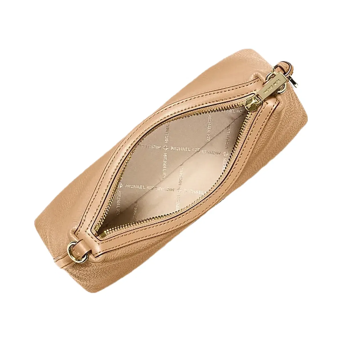 Michael Kors Sammy Small Pebbled Leather Convertible Crossbody Bag Camel