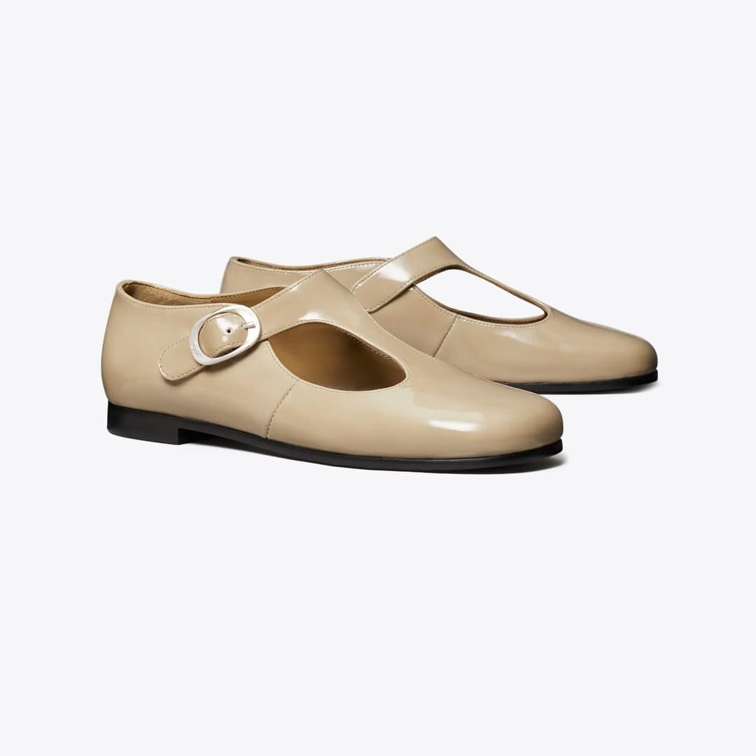 Tory Burch Violet T-Strap MOON SHELL