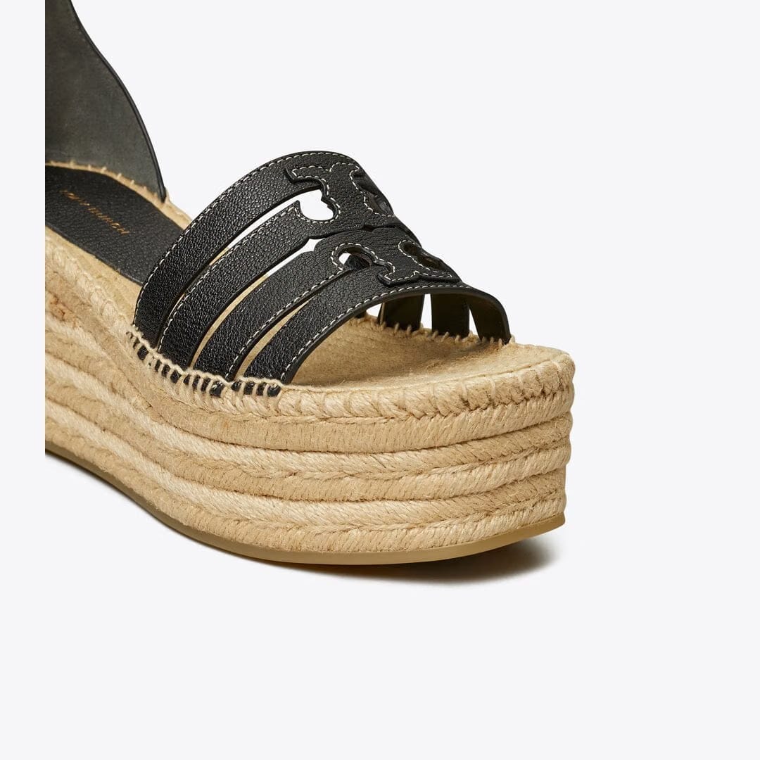 Tory Burch Ines Espadrille Wedge Sandal PERFECT BLACK