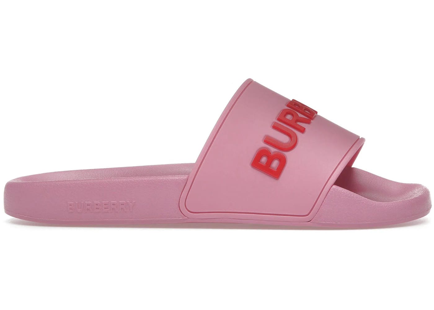 Burberry Embossed Logo Slides Bubblegum Pink Womens