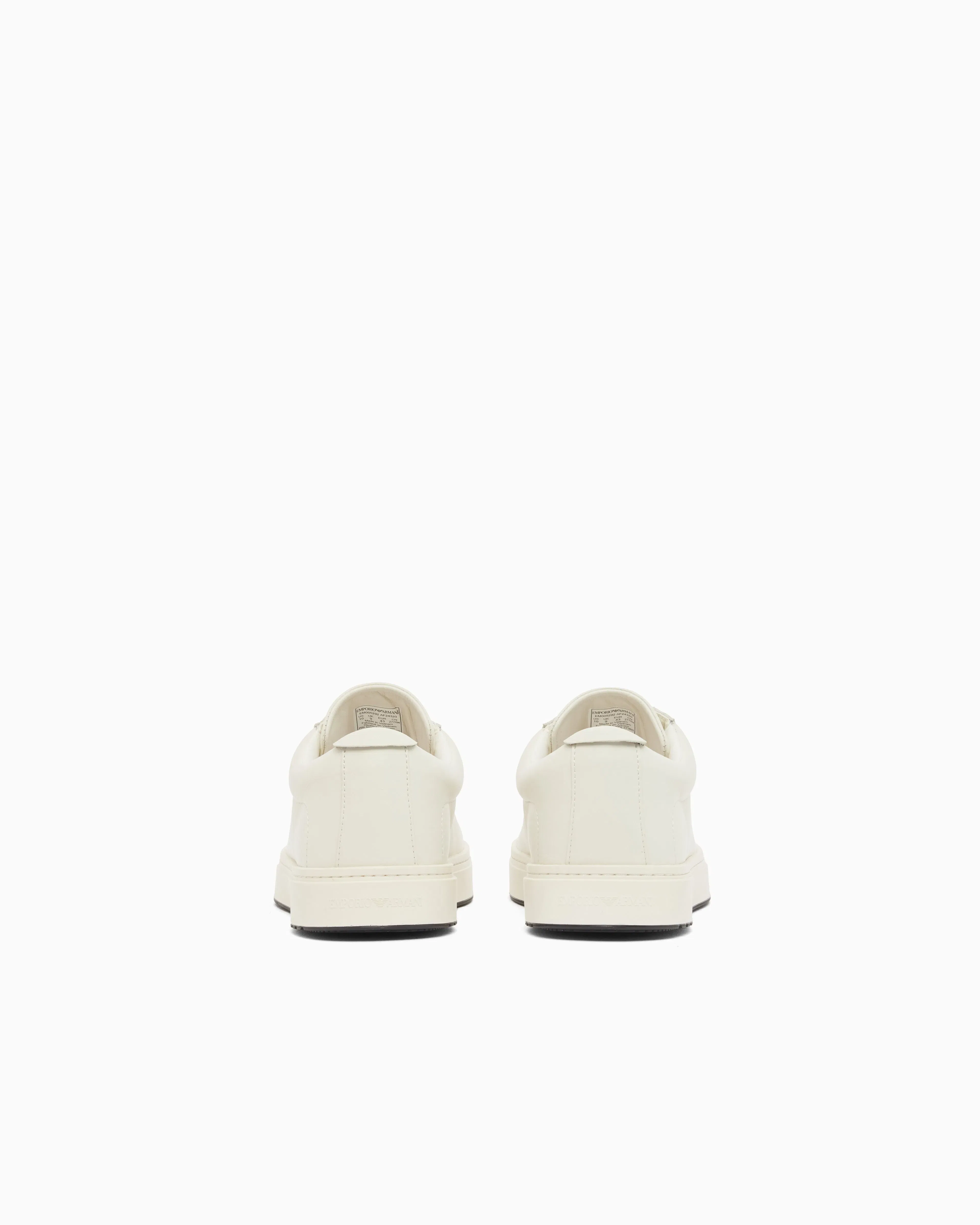Emporio Armani Travel Essentials Leather Sneakers White