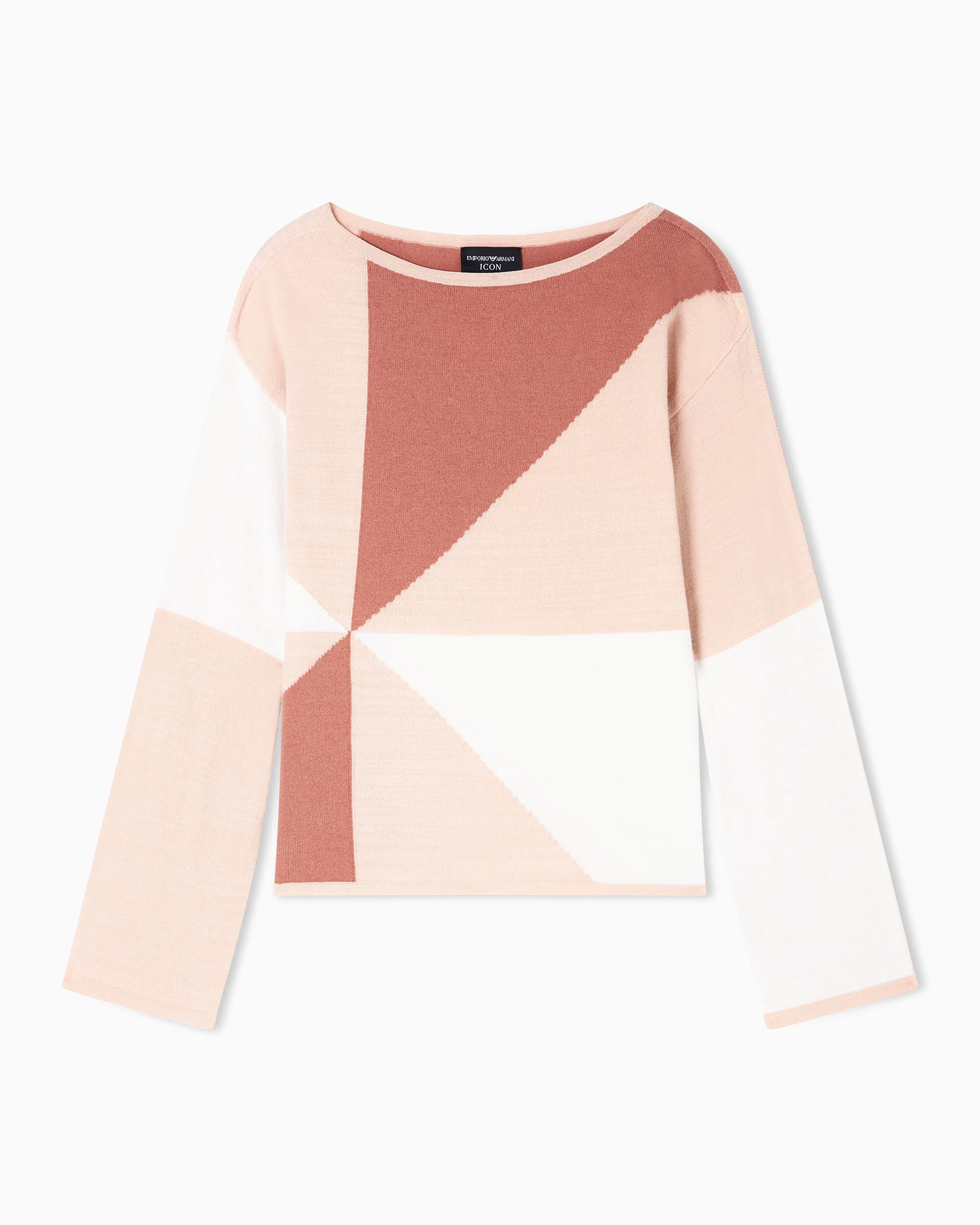 Emporio Armani Icon jumper with check intarsia motif