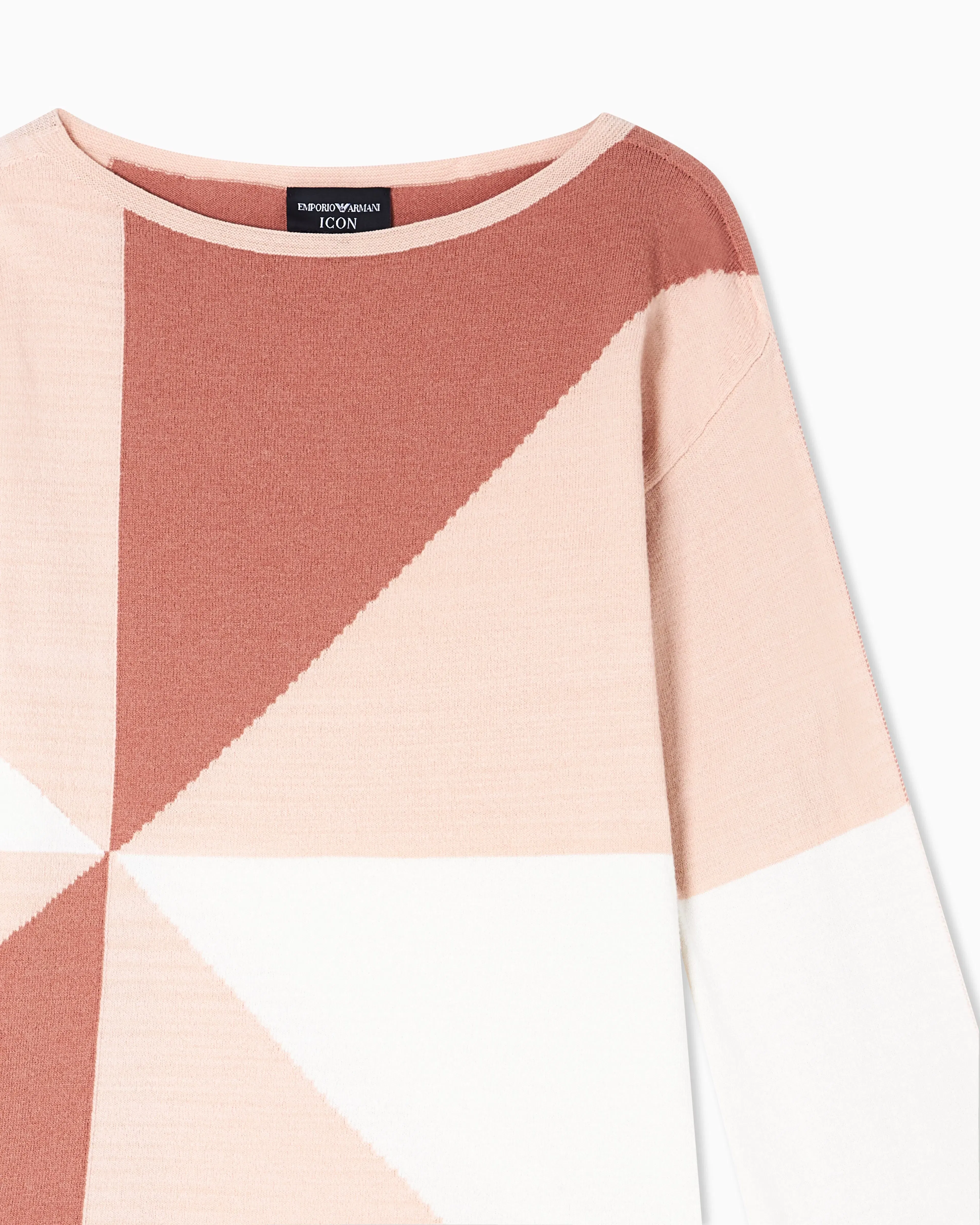 Emporio Armani Icon jumper with check intarsia motif