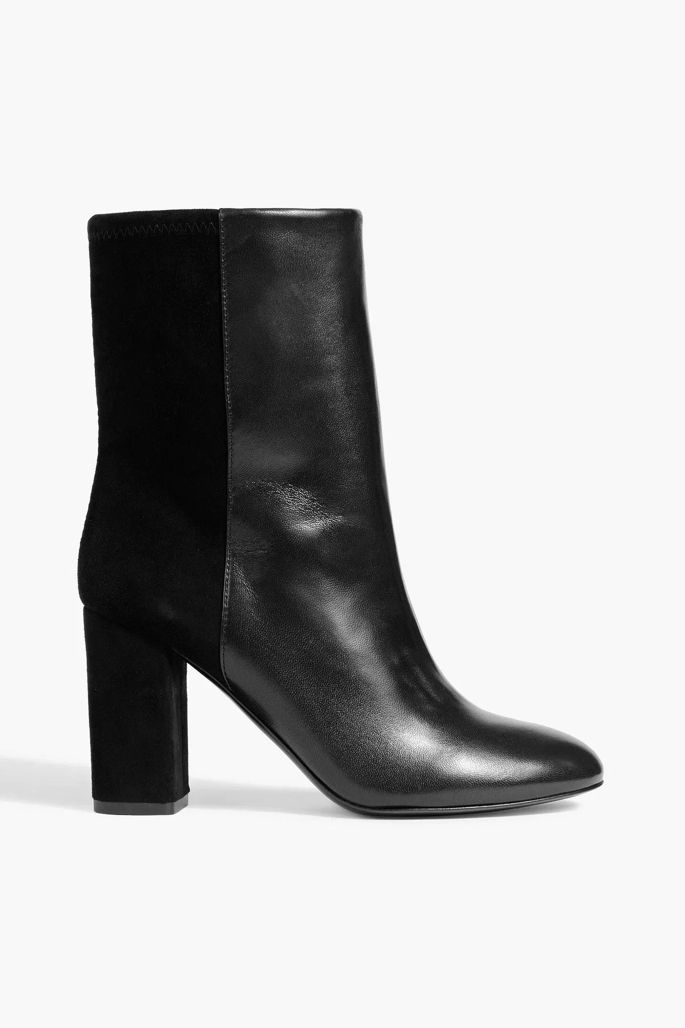 Stuart Weitzman Leather And Suede Ankle Boots Black Women's
