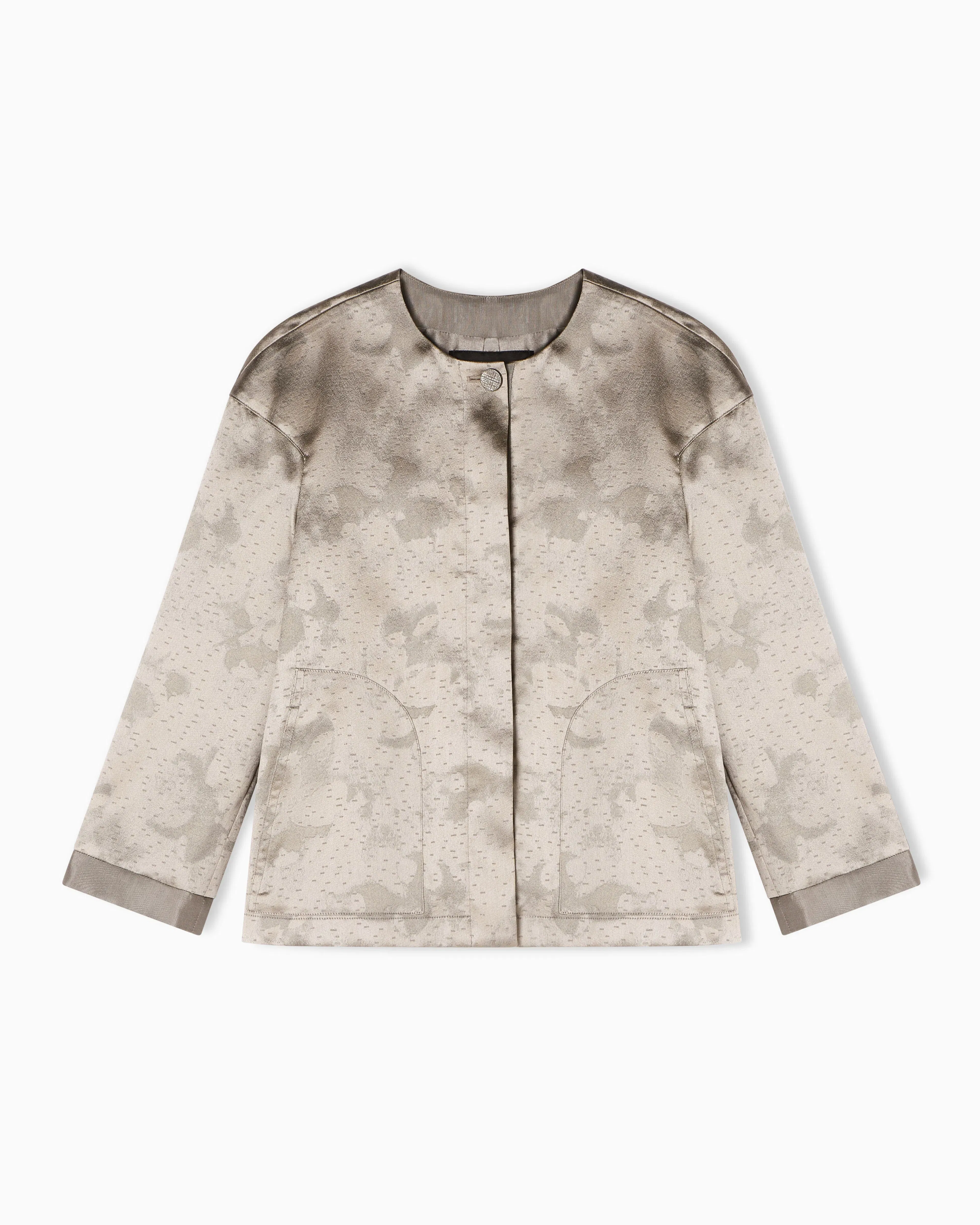 Emporio Armani camo flower jacquard fabric jacket