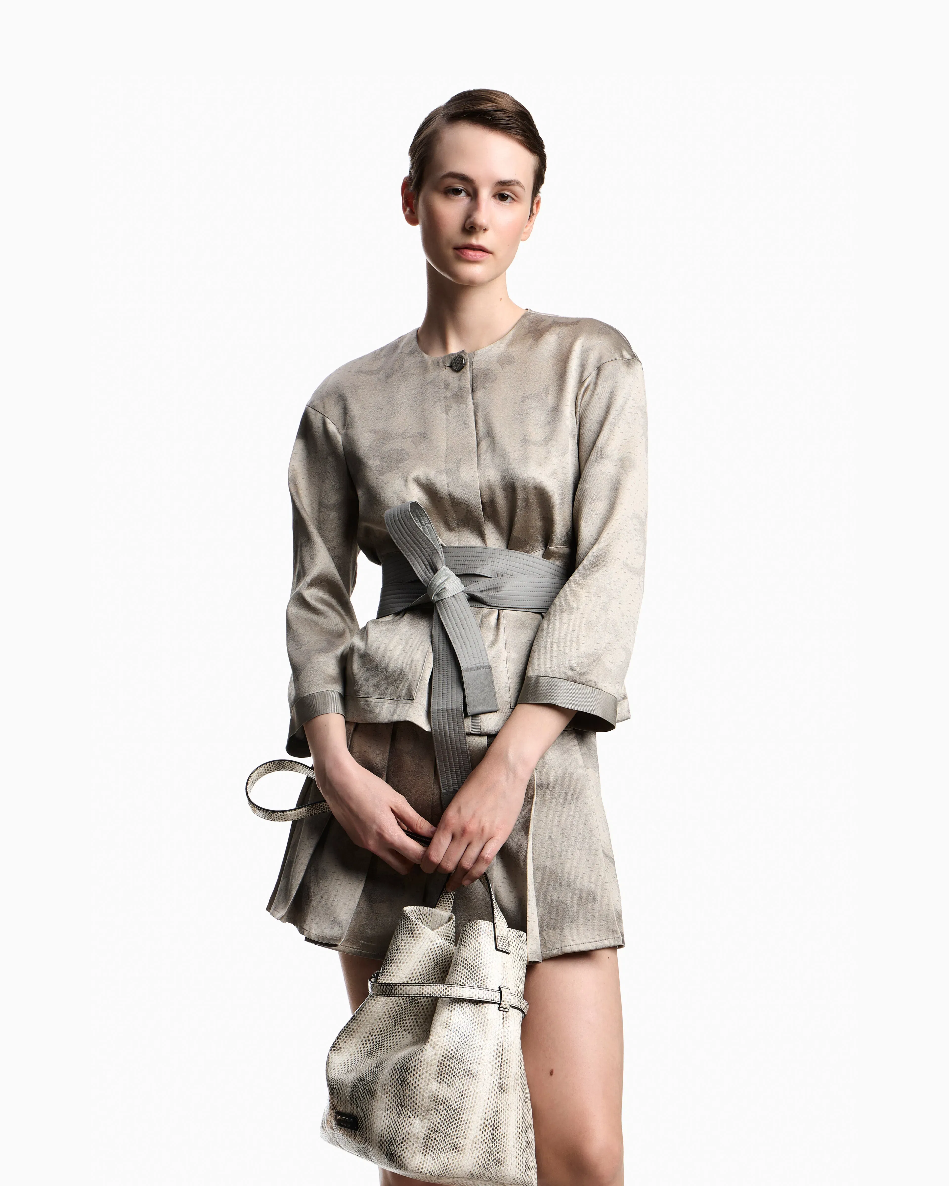 Emporio Armani camo flower jacquard fabric jacket