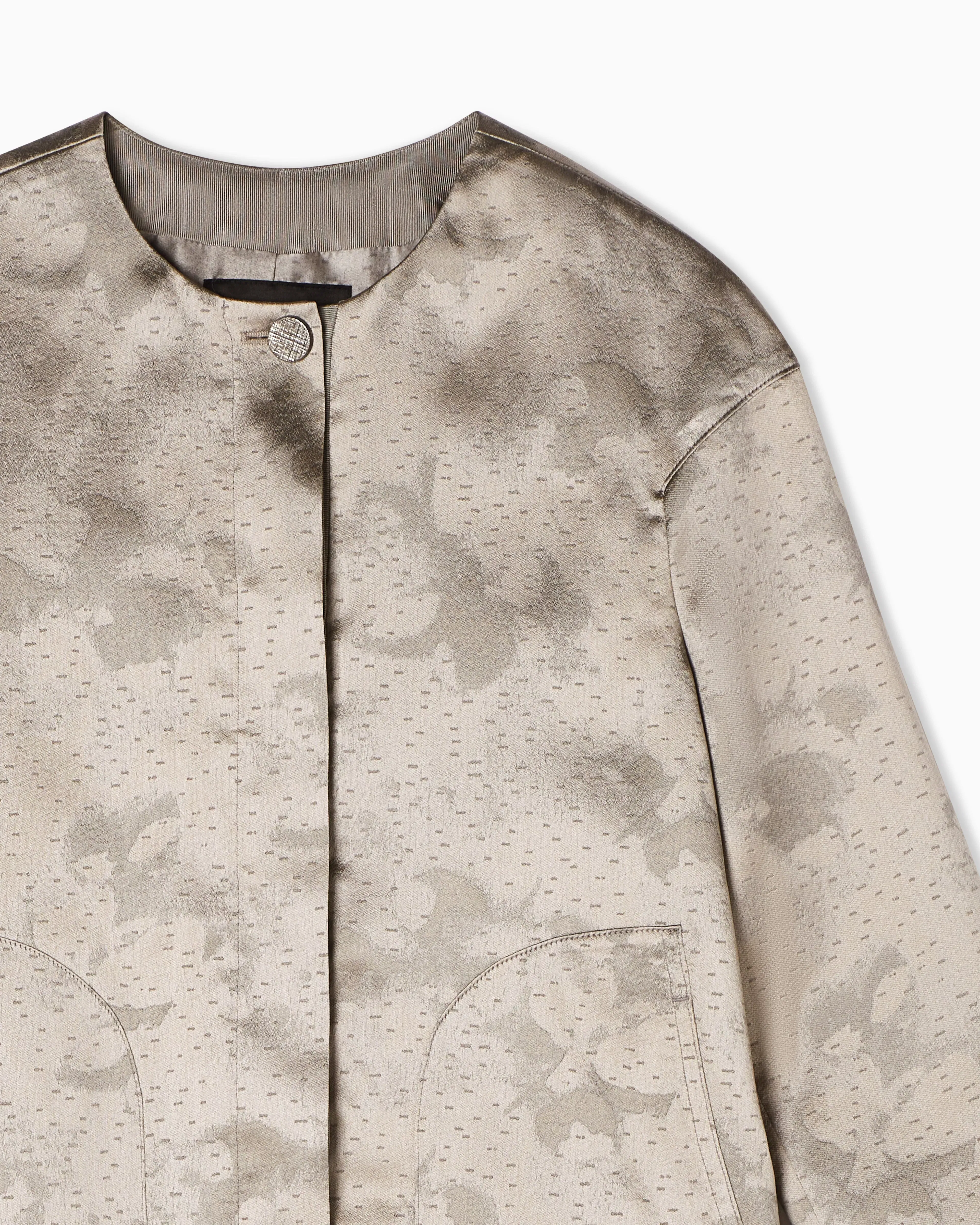 Emporio Armani camo flower jacquard fabric jacket