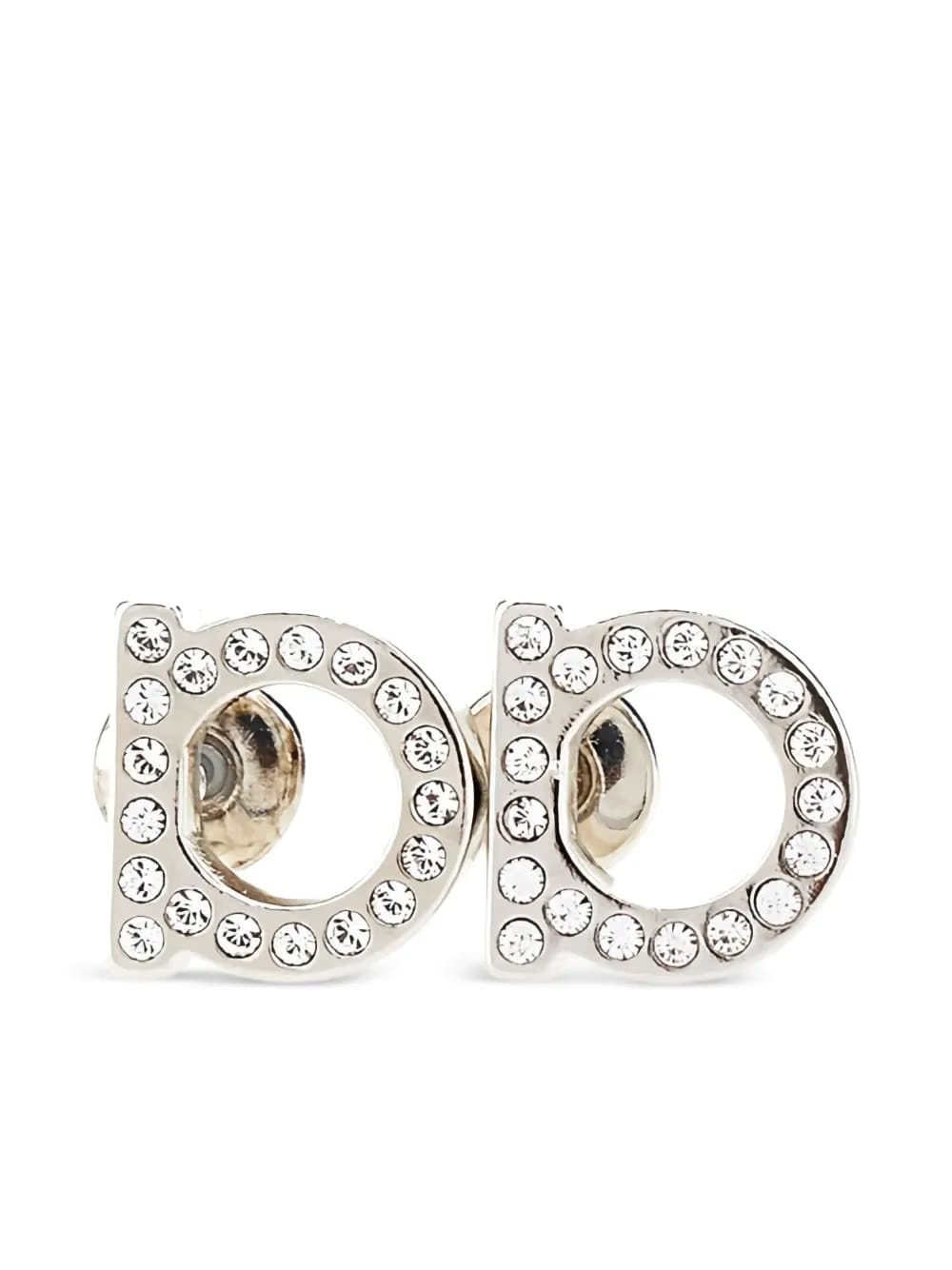 Gancini crystal embellished stud earrings