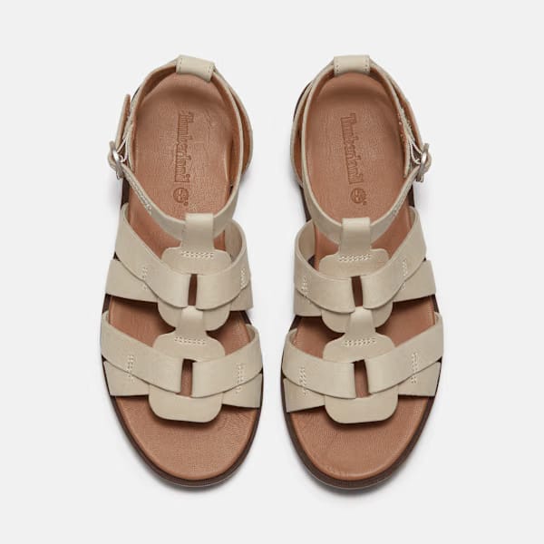 Timberland Calista Bay Fisherman Sandal Light Beige Full-Grain Women'S
