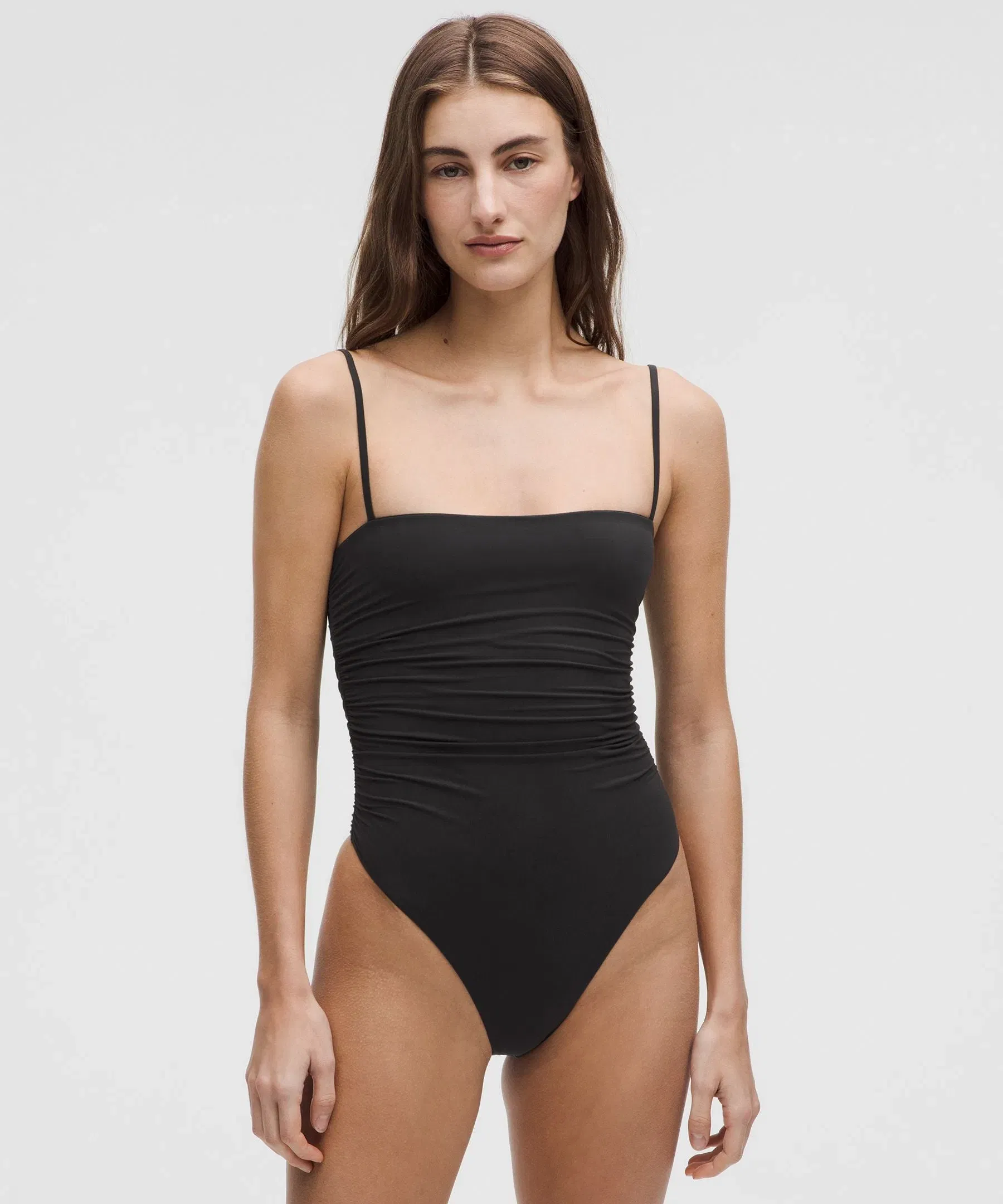 Lululemon Wundermost Ultra-Soft Nulu Ruched Cami Bodysuit