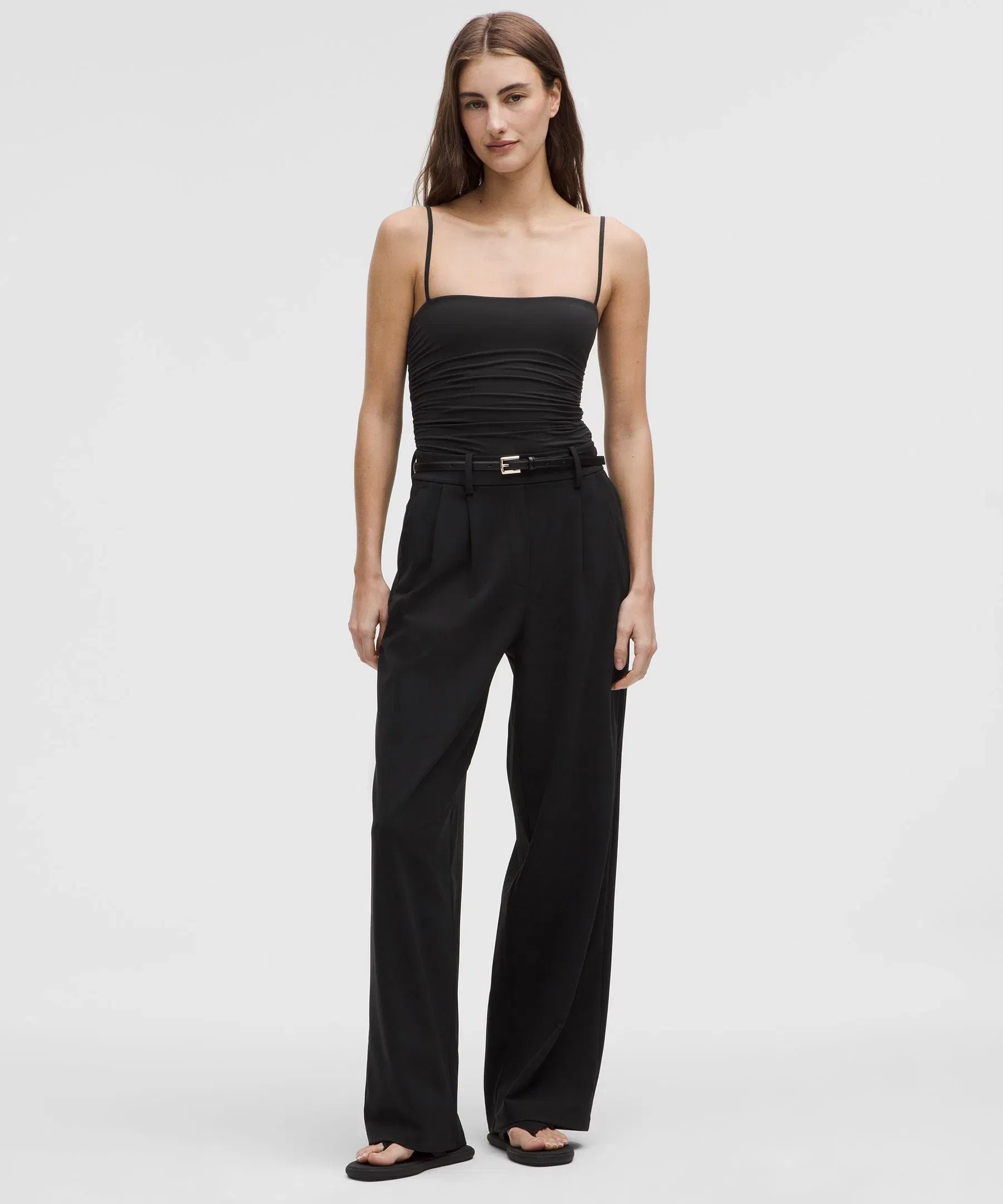 Lululemon Wundermost Ultra-Soft Nulu Ruched Cami Bodysuit