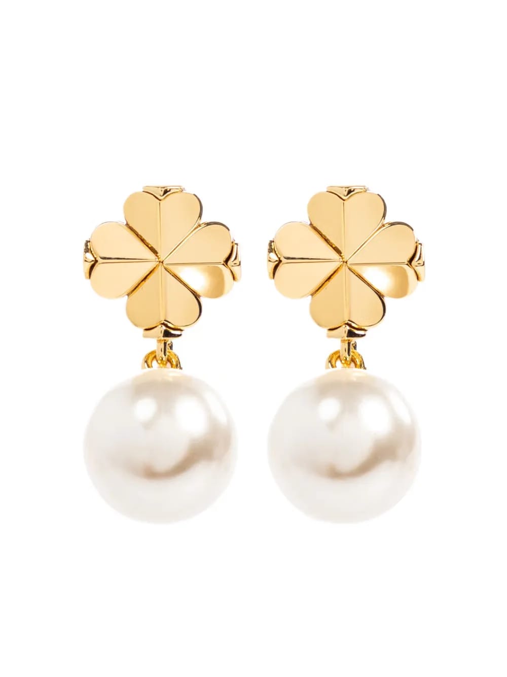 Flower pearl drop earrings