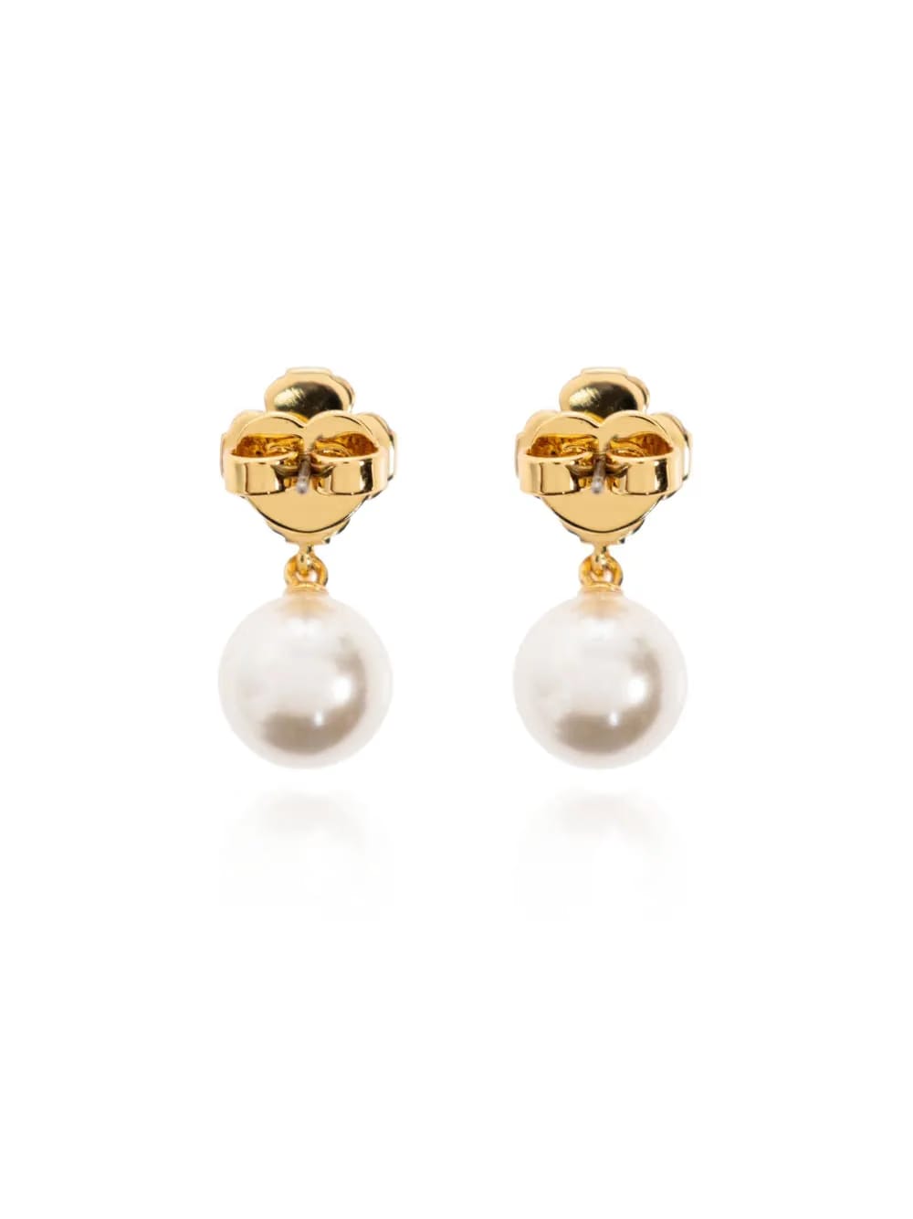 Flower pearl drop earrings
