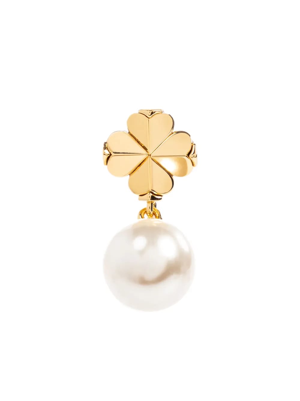 Flower pearl drop earrings