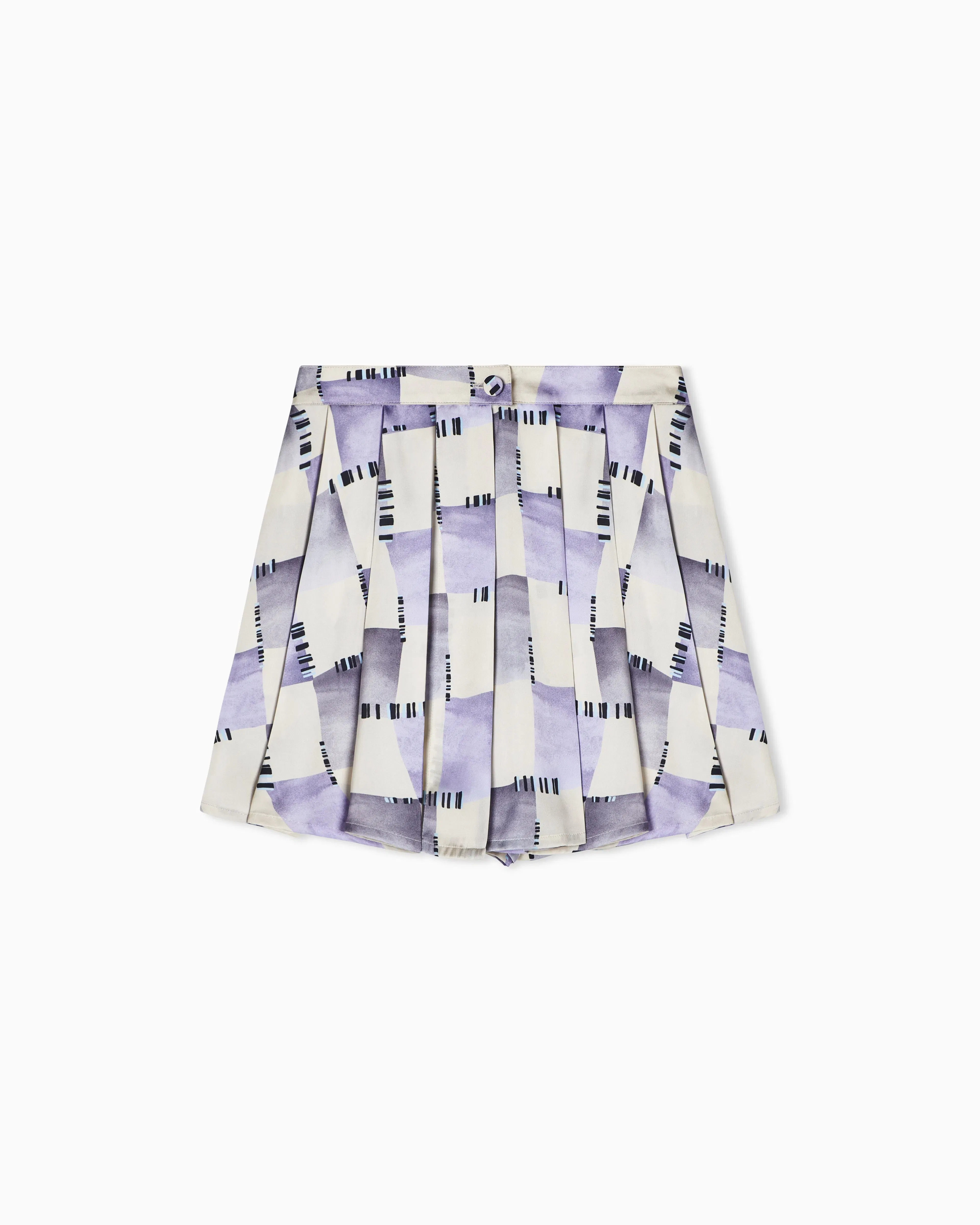 Emporio Armani Check print satin culottes