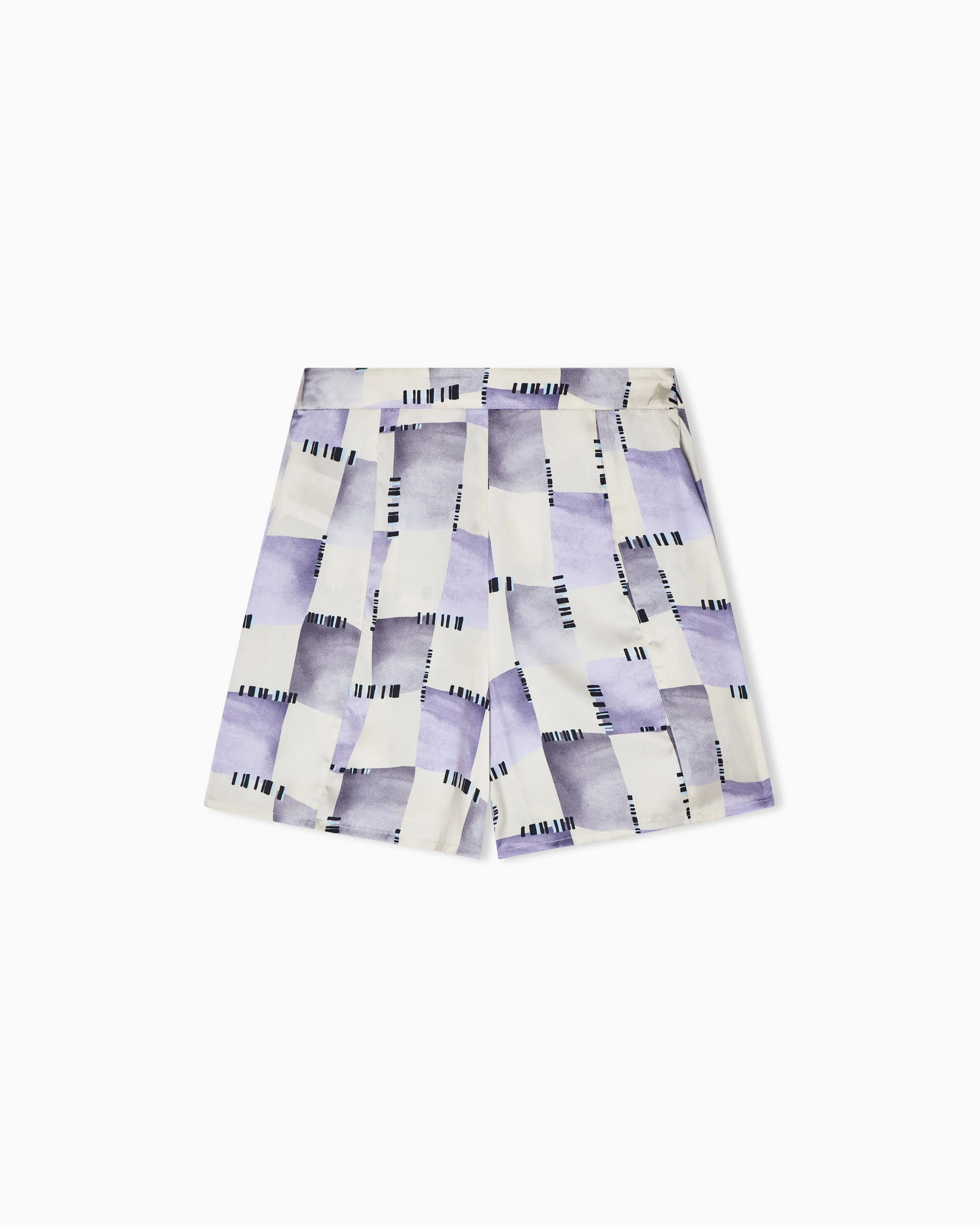 Emporio Armani Check print satin culottes