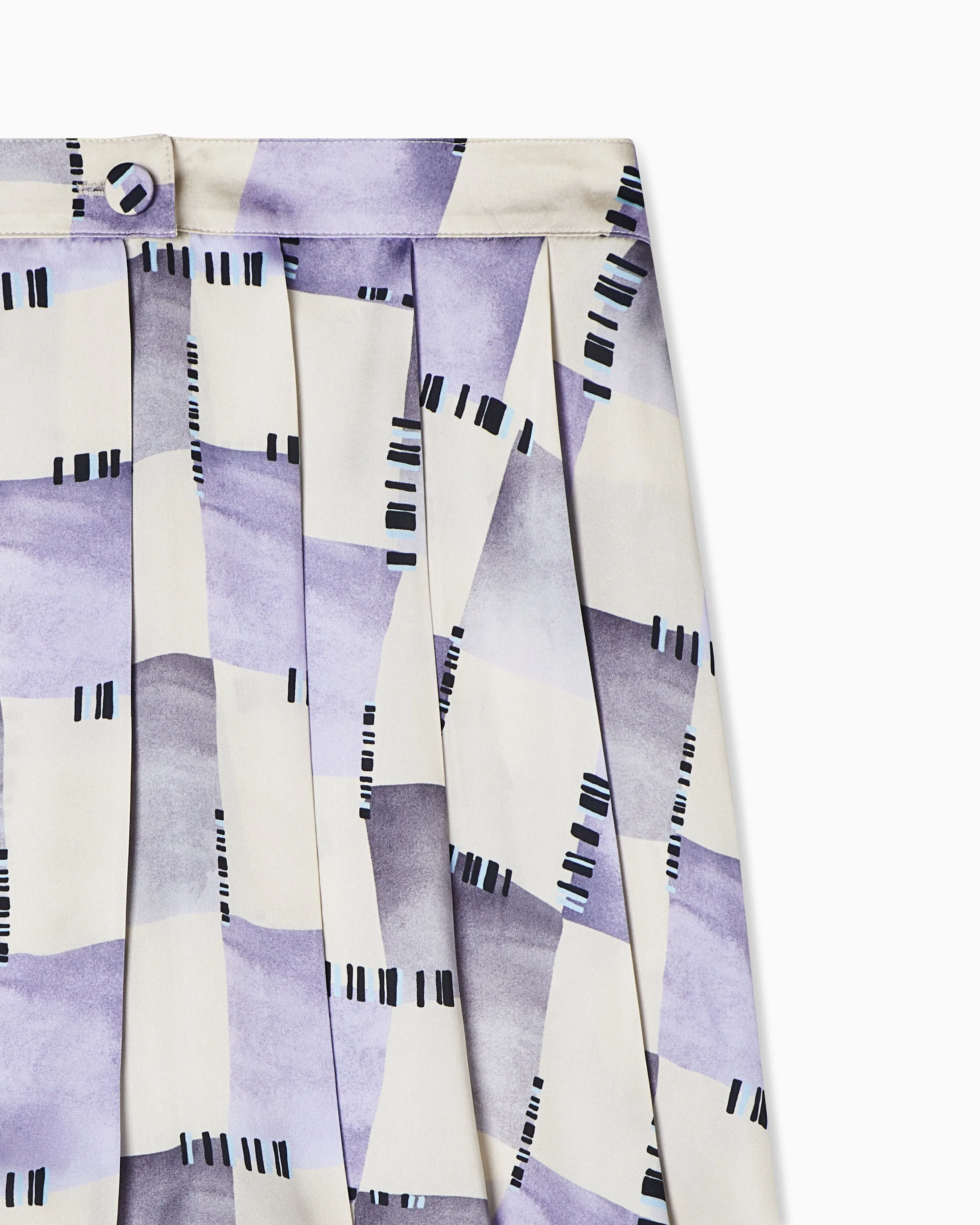 Emporio Armani Check print satin culottes