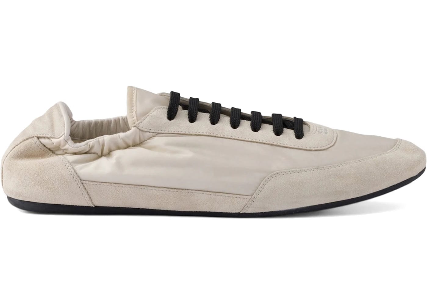 Prada Collapse Sneakers Re-Nylon Suede Elasticized Ivory
