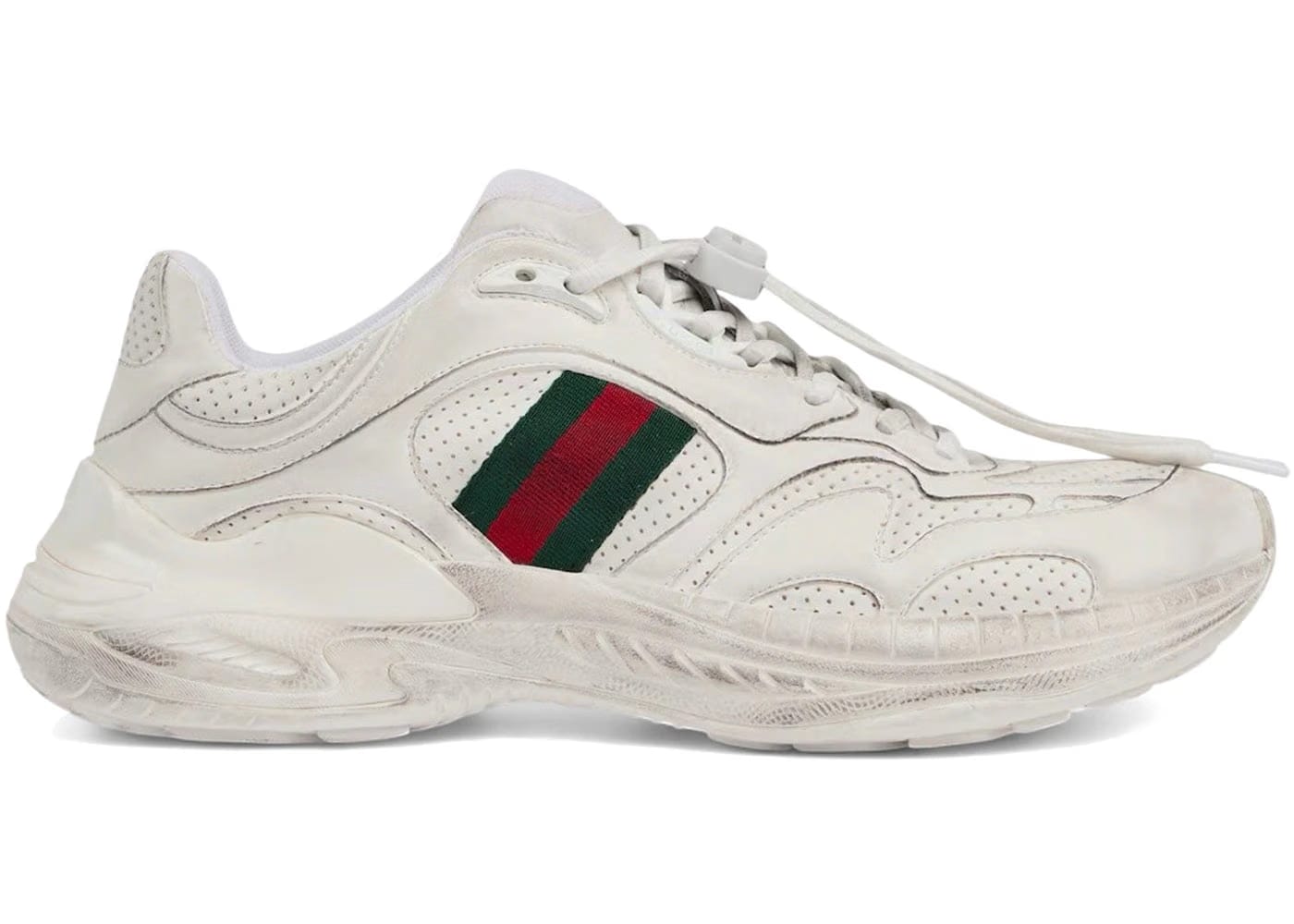 Gucci 2.0 Sneaker White Washed-Effect Leather