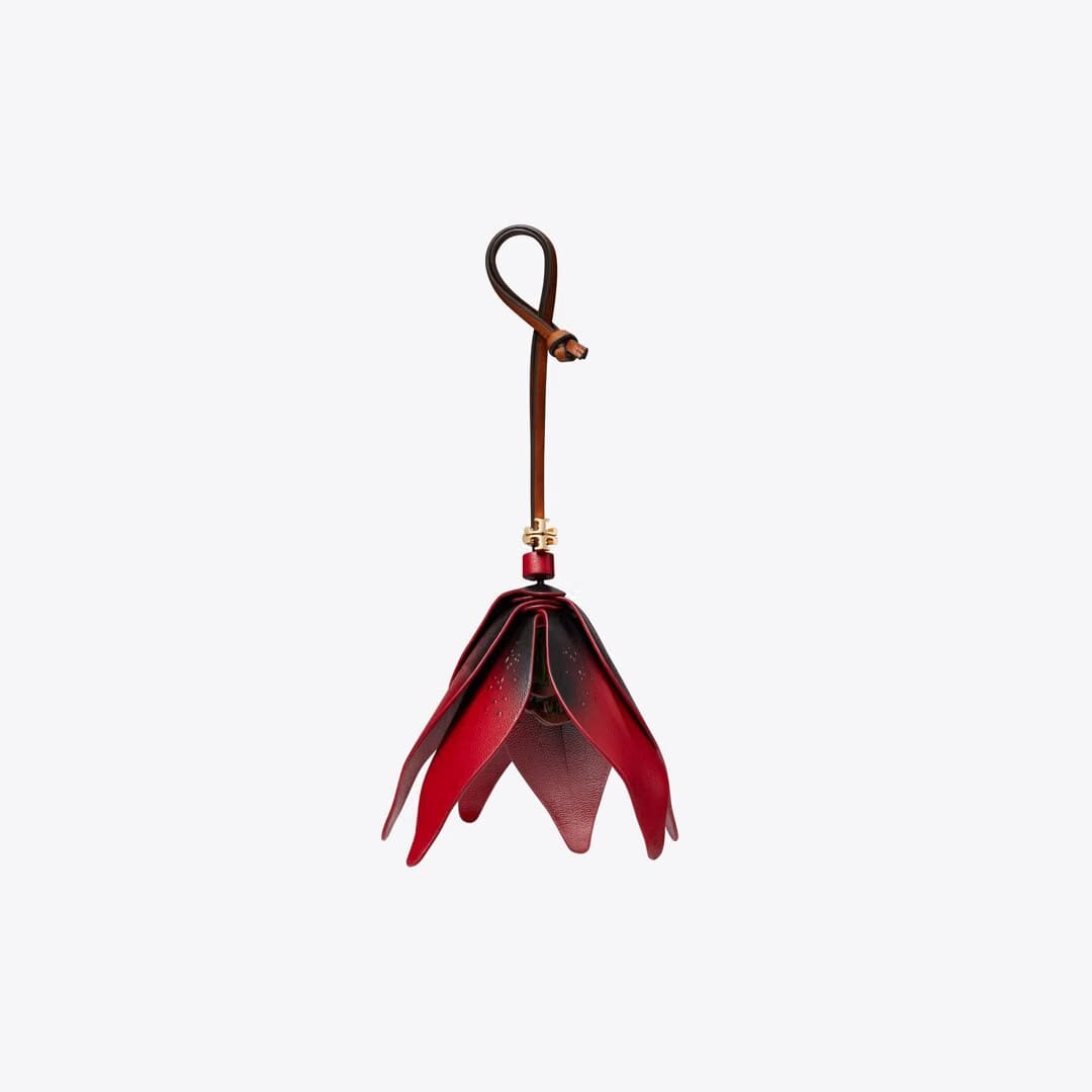 Tory Burch Flower Bag Charm Red