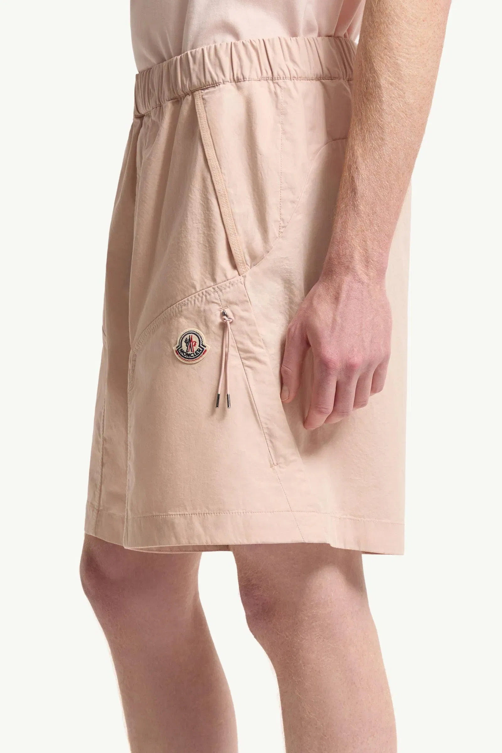 Moncler Cotton Poplin Bermuda Shorts Light Pink Light Pink