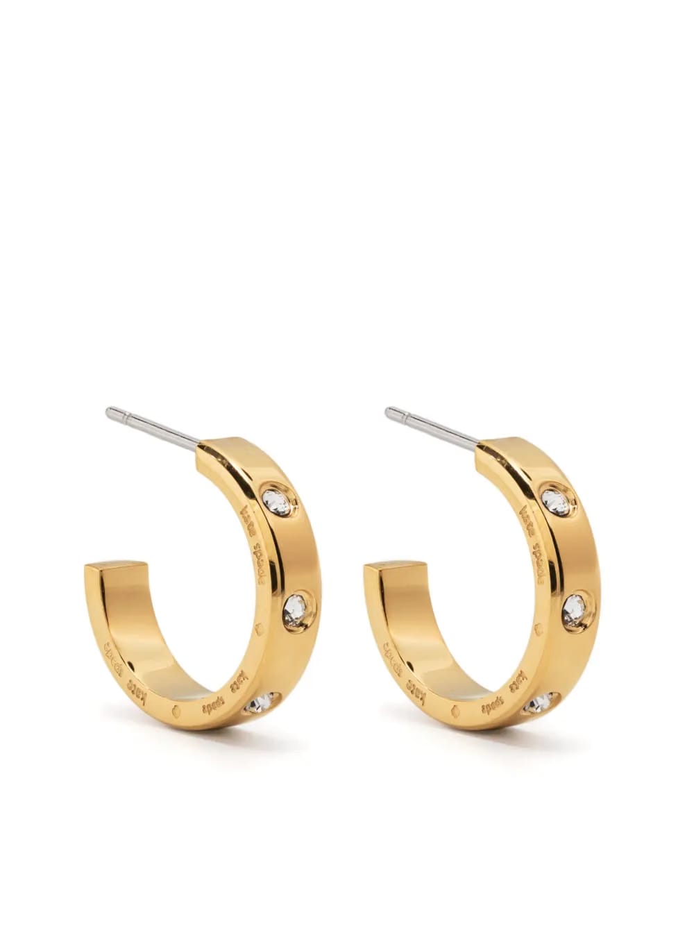 crystal-embellished hoop earrings
