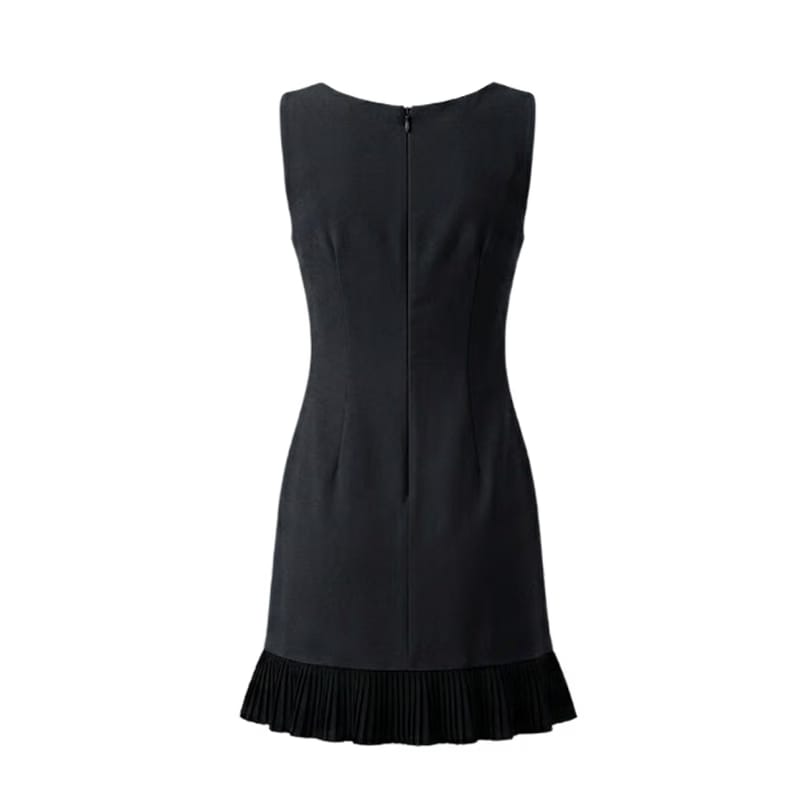 Elara Voss Noelle Bow Balck Dress
