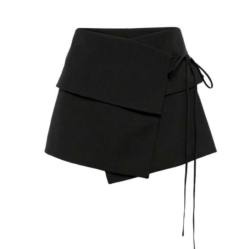 Elara Voss Vienna Black Wrap Skort