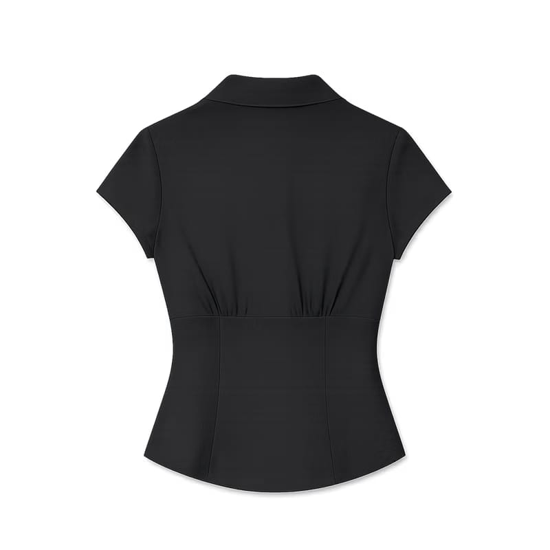 Margot Cinched Noir Black Shirt