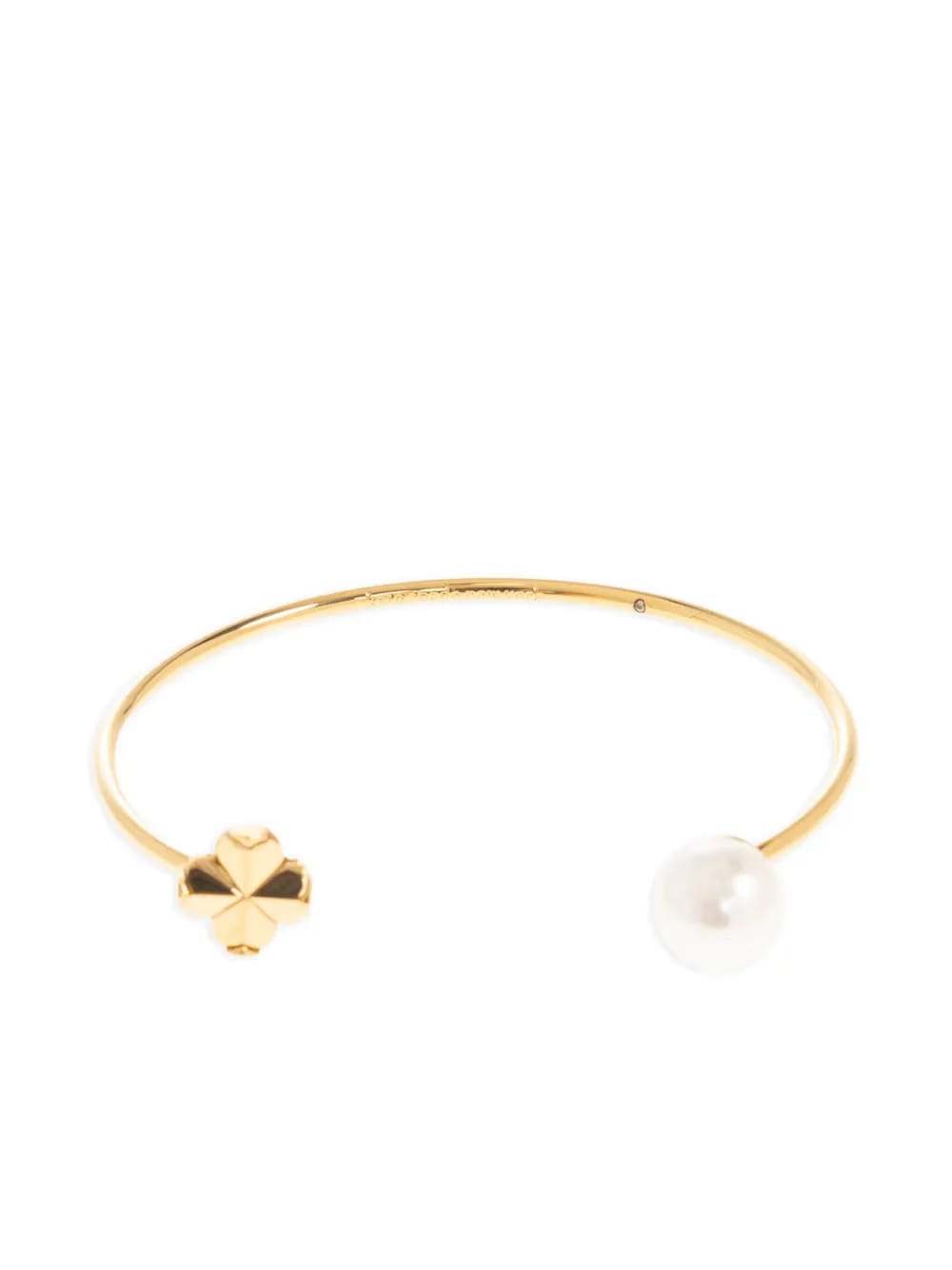 clover-motif pearl-embellished bracelet