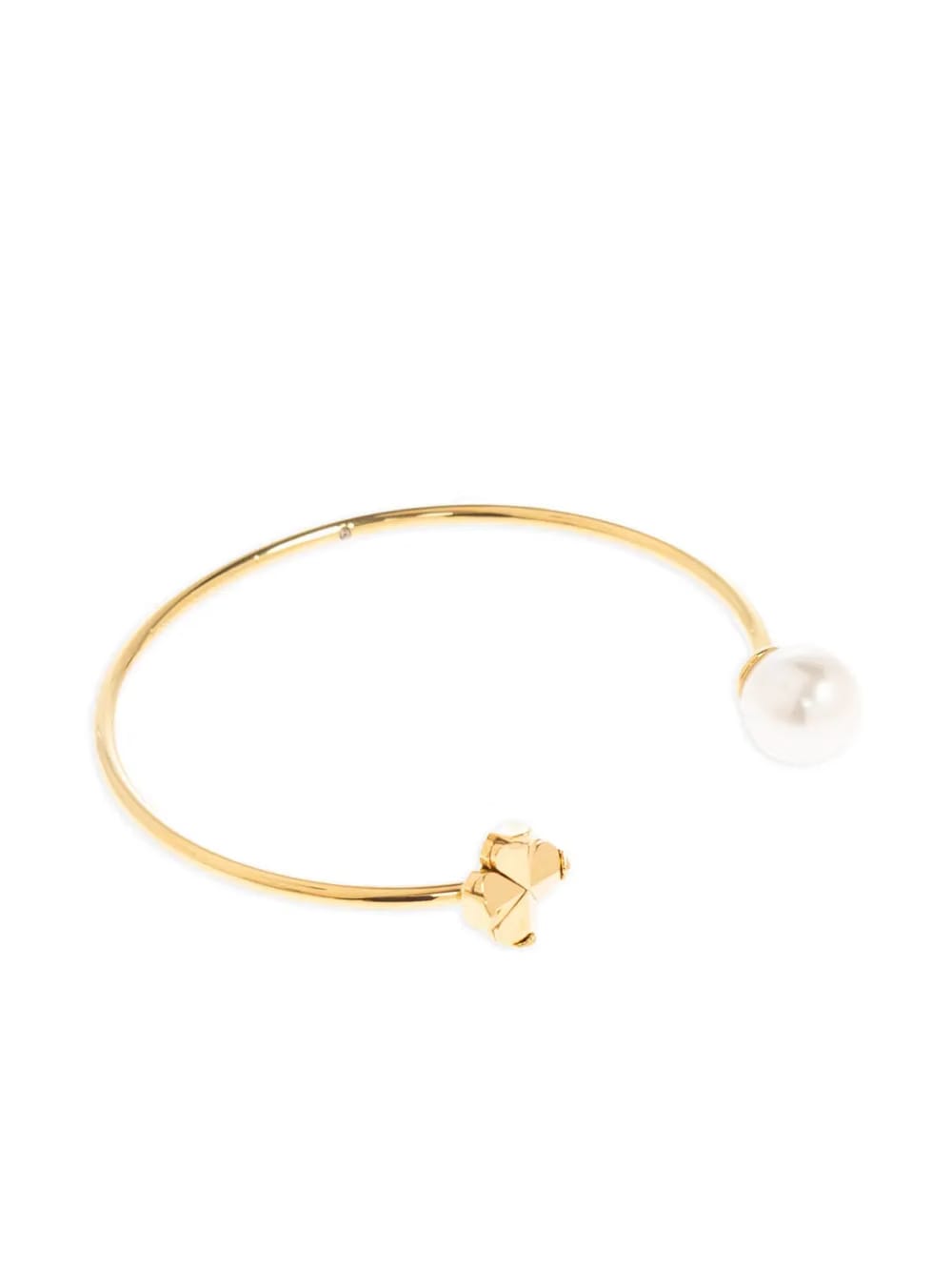 clover-motif pearl-embellished bracelet