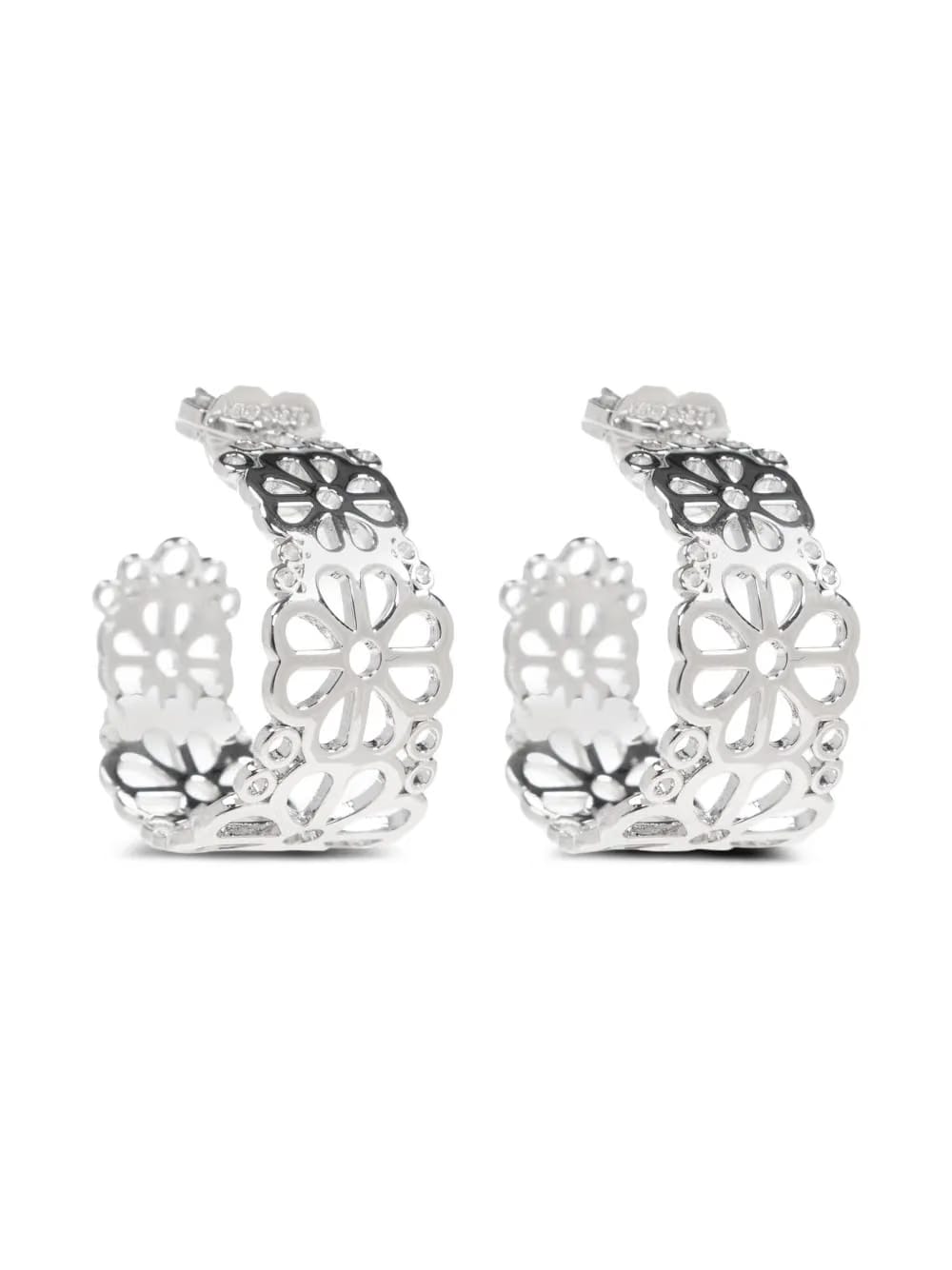 Flower Lace hoop earrings
