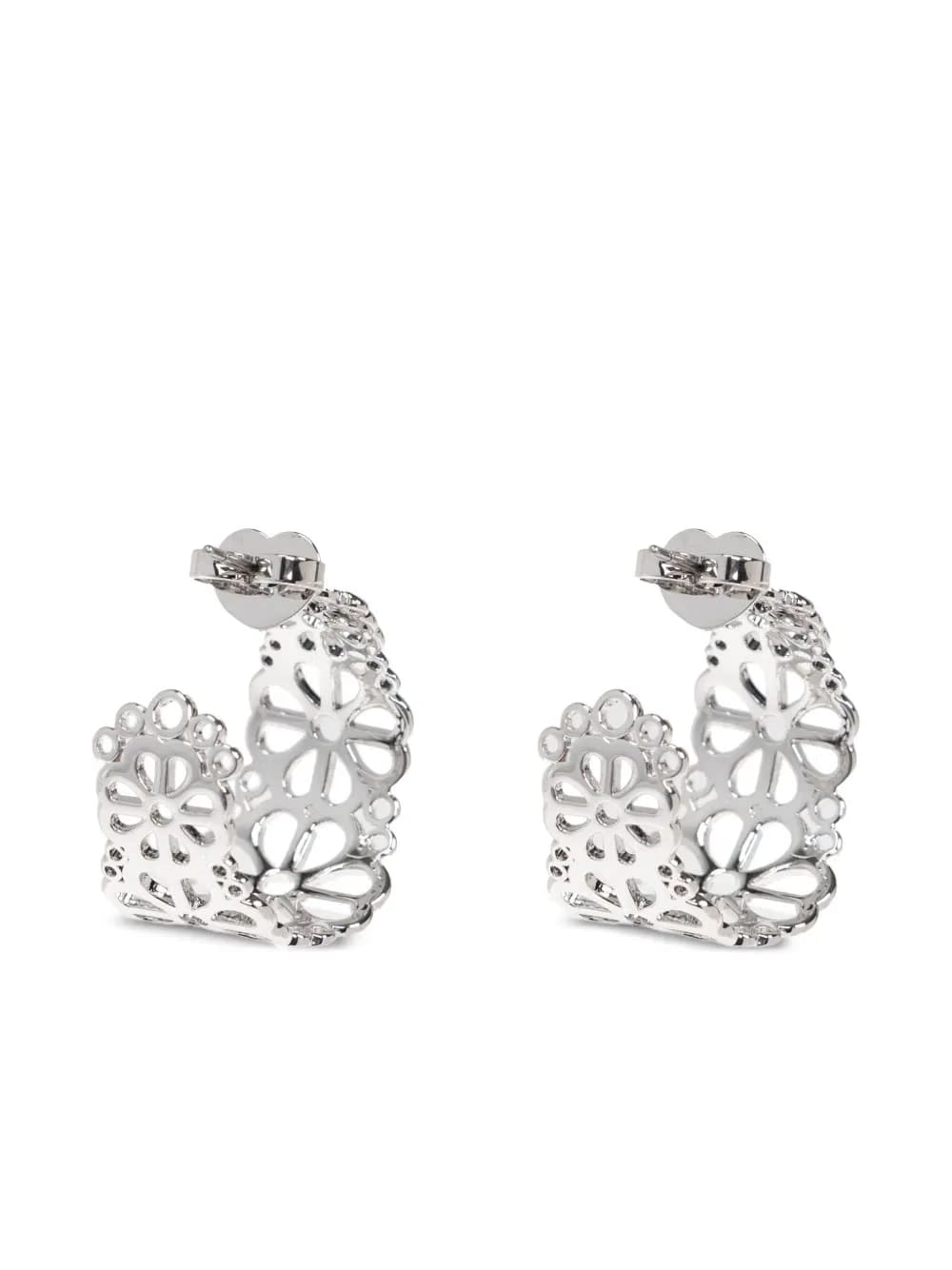 Flower Lace hoop earrings