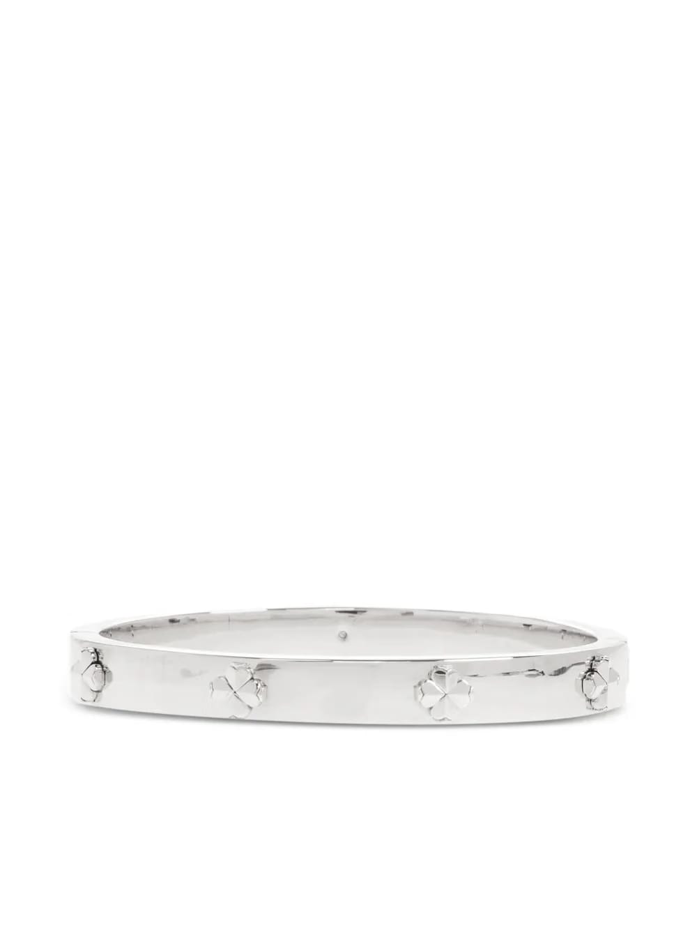 clover-embellished bangle bracelet
