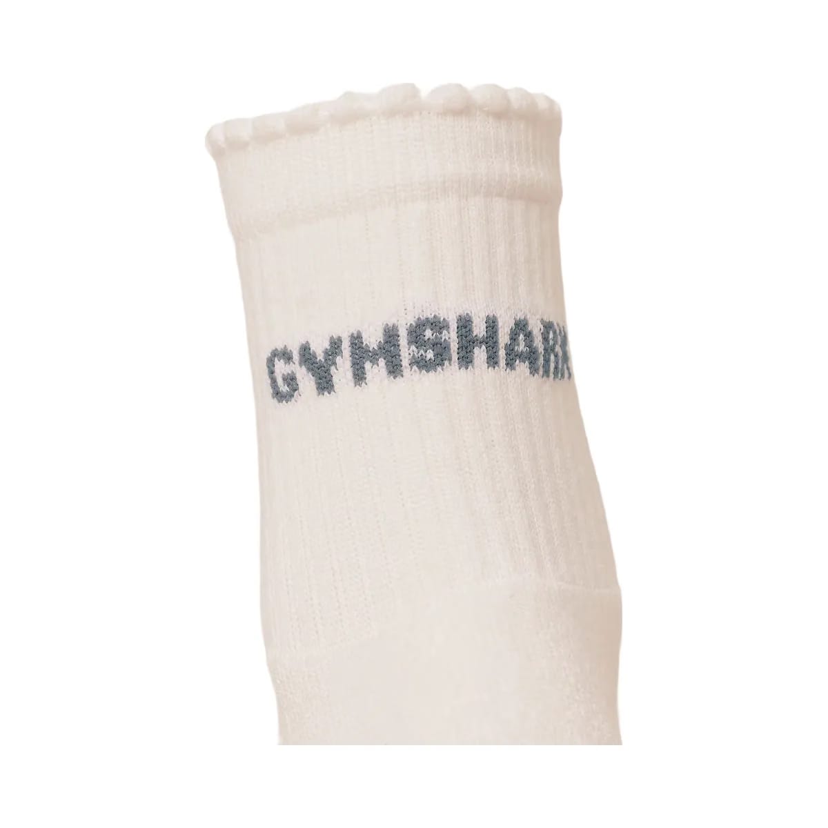Gymshark Frill Pilates Midi Sock "Soft White Iron Blue"