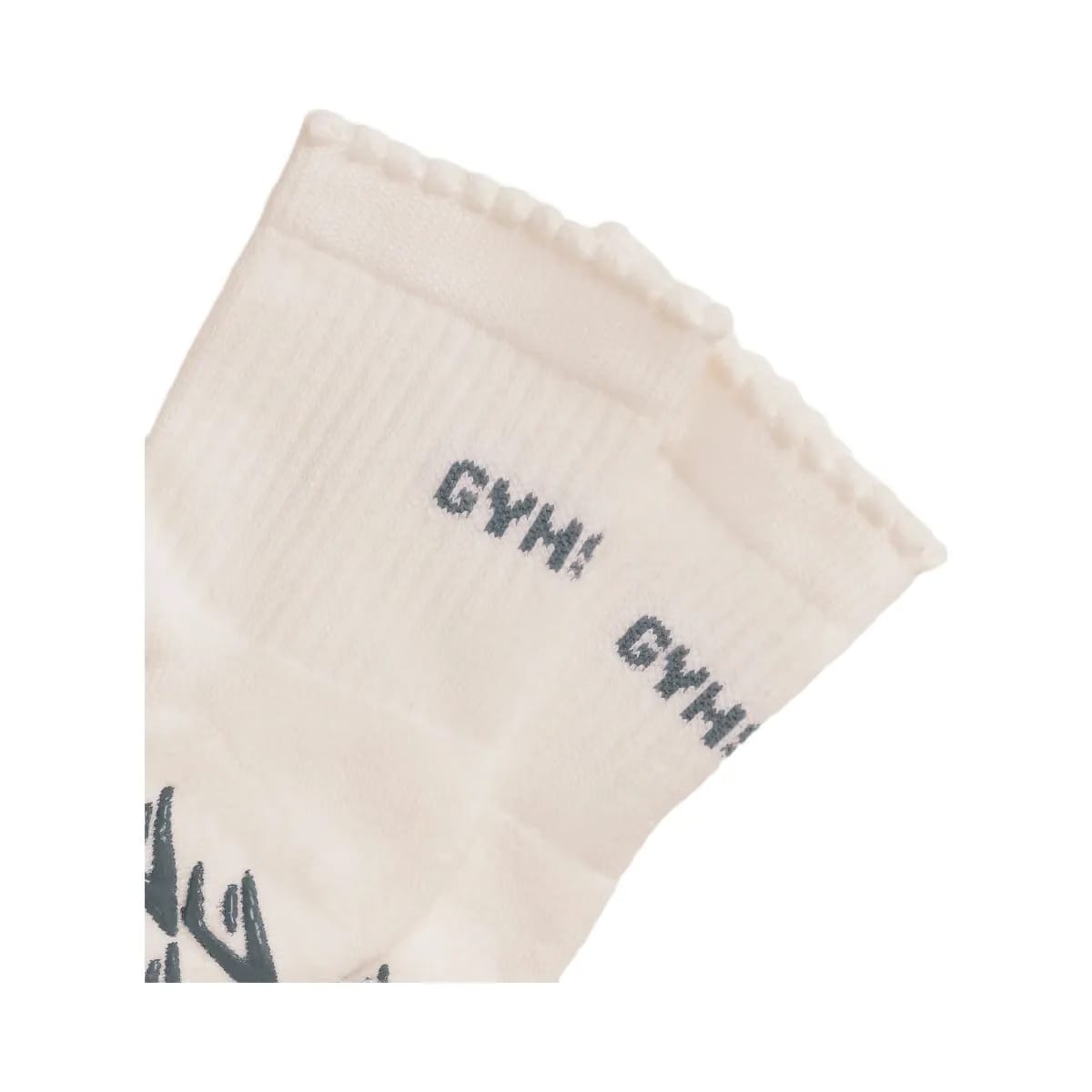Gymshark Frill Pilates Midi Sock "Soft White Iron Blue"