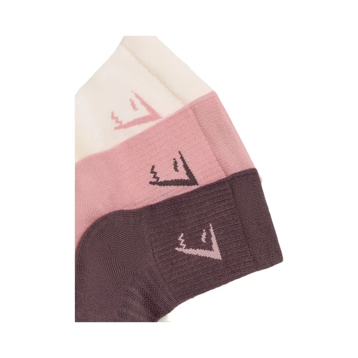 Gymshark Midi Socks 3pk "Soft White Light Pink Cool Brown"