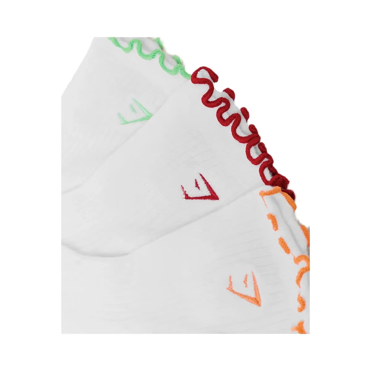 Gymshark Fruity Graphic Midi Frill Socks 3pk "White"
